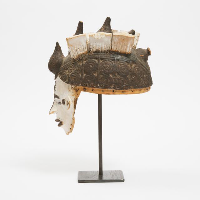 Igbo Mmwo Agbogho Maiden Spirit Helmet Mask, Nigeria, West Africa, early to mid 20th century
