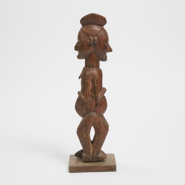 Yaka Janus Male and Female Power Figure, Democratic Republic of Congo, Central Africa, early to mid 20th century