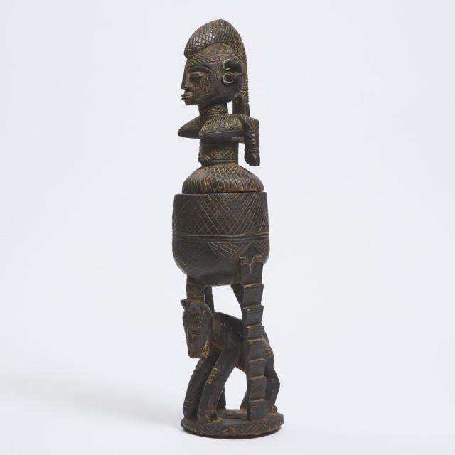 Dogon/Bamana Figural Lidded Vessel, Mali, West Africa, mid to late 20th century