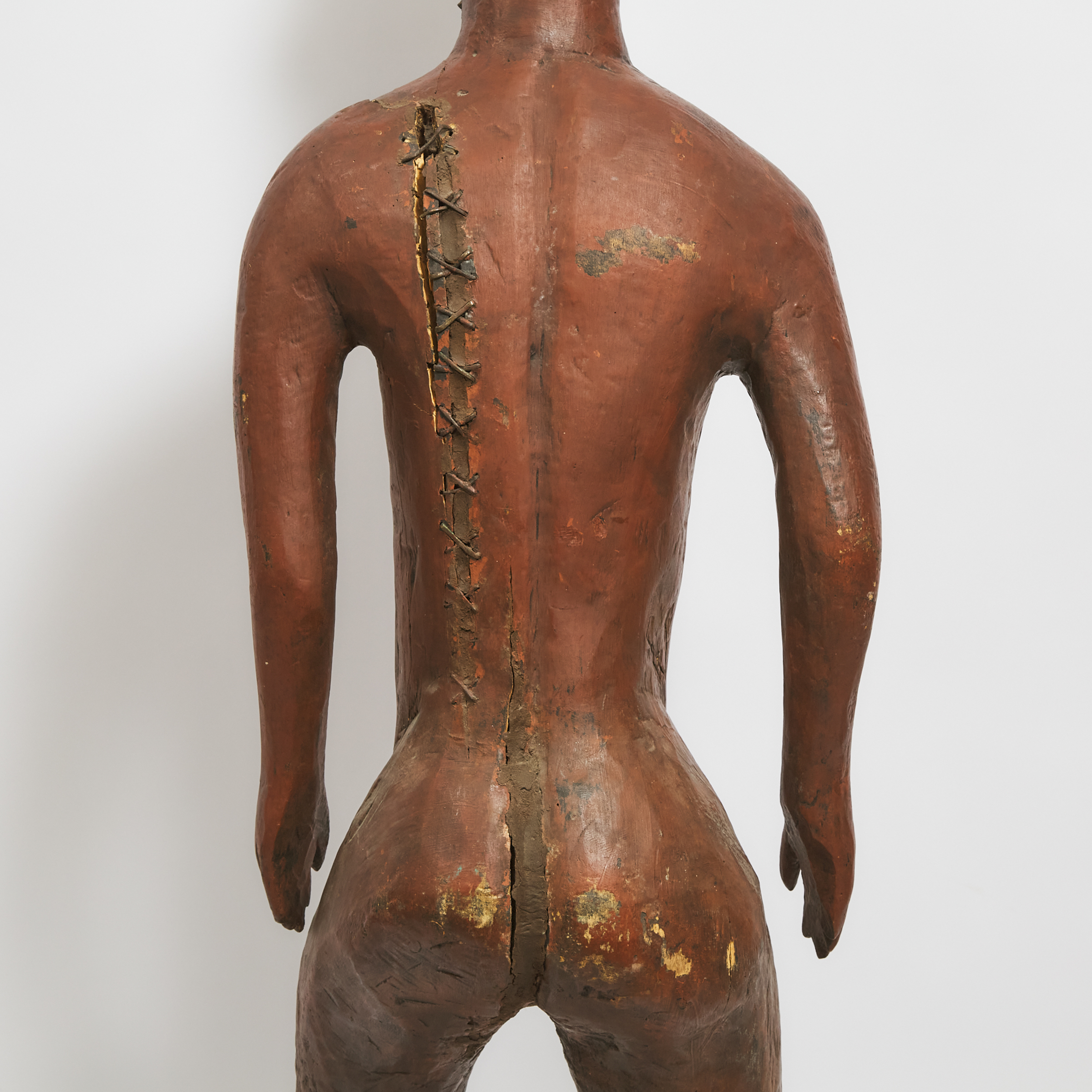 Unidentified Life Size Male Figure, possibly Kongo Fetish Figure, Democratic Republic of Congo, Africa, mid to late 20th century 