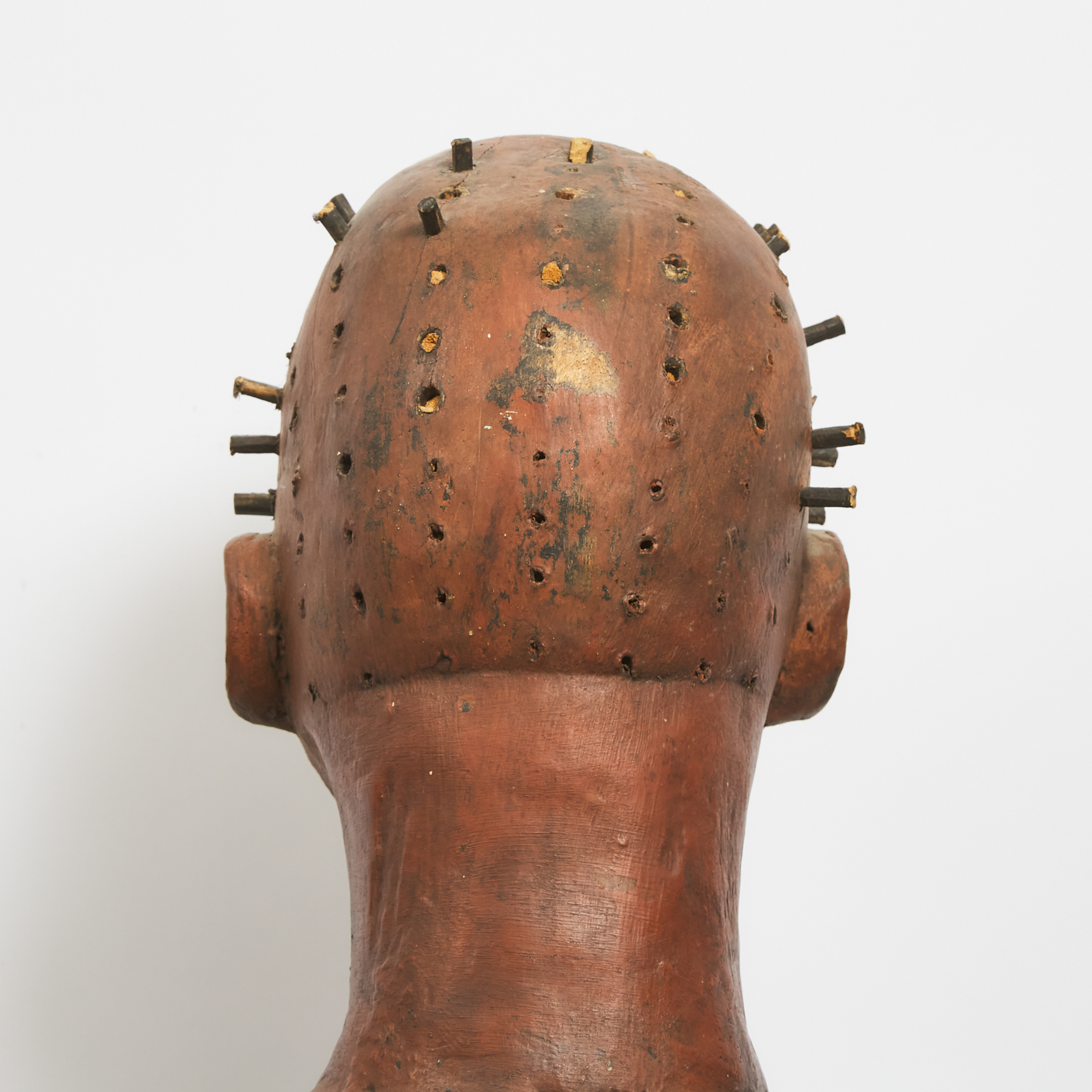 Unidentified Life Size Male Figure, possibly Kongo Fetish Figure, Democratic Republic of Congo, Africa, mid to late 20th century 