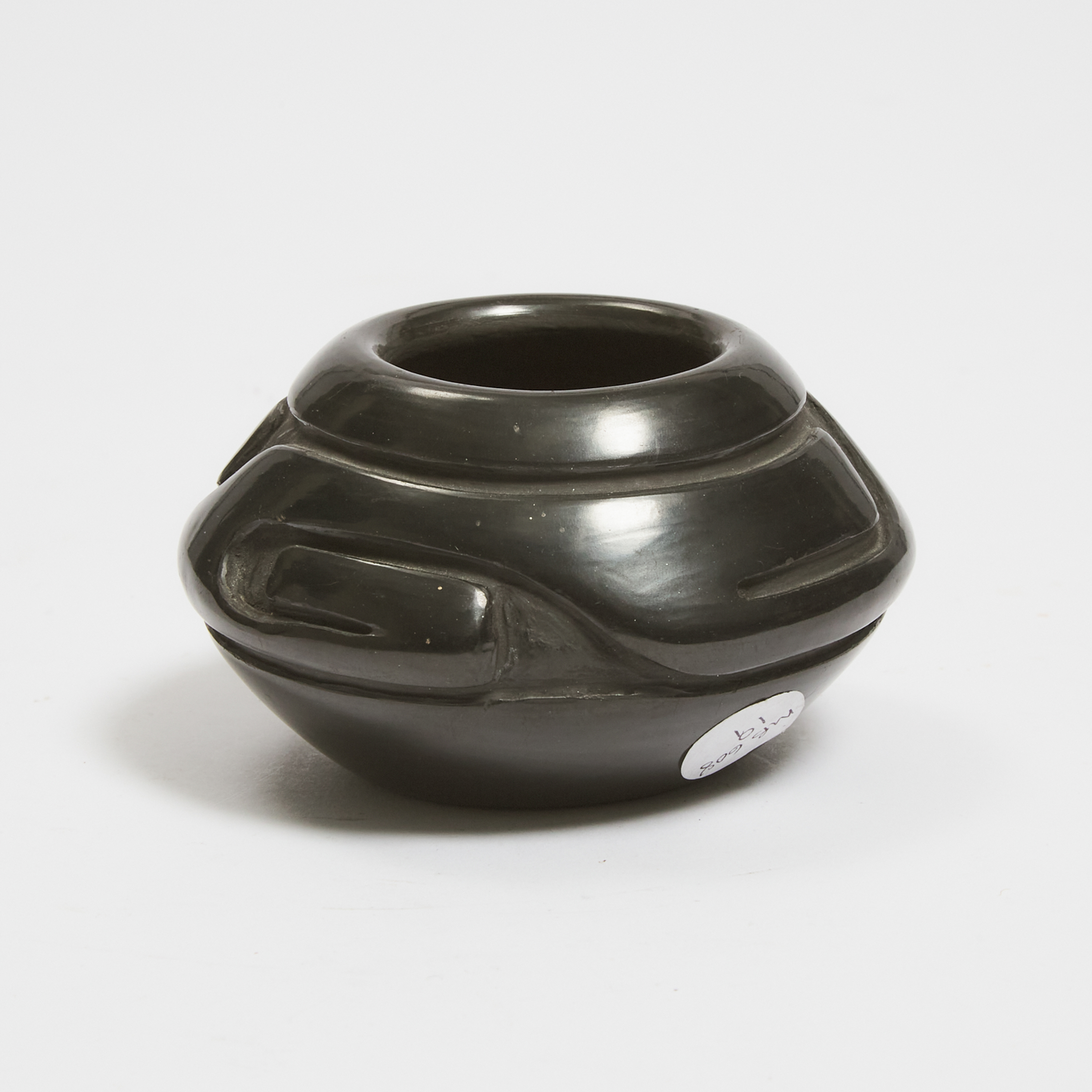 Santa Clara Pueblo Blackware Pottery Bowl by Denise Martinez, late 20th century