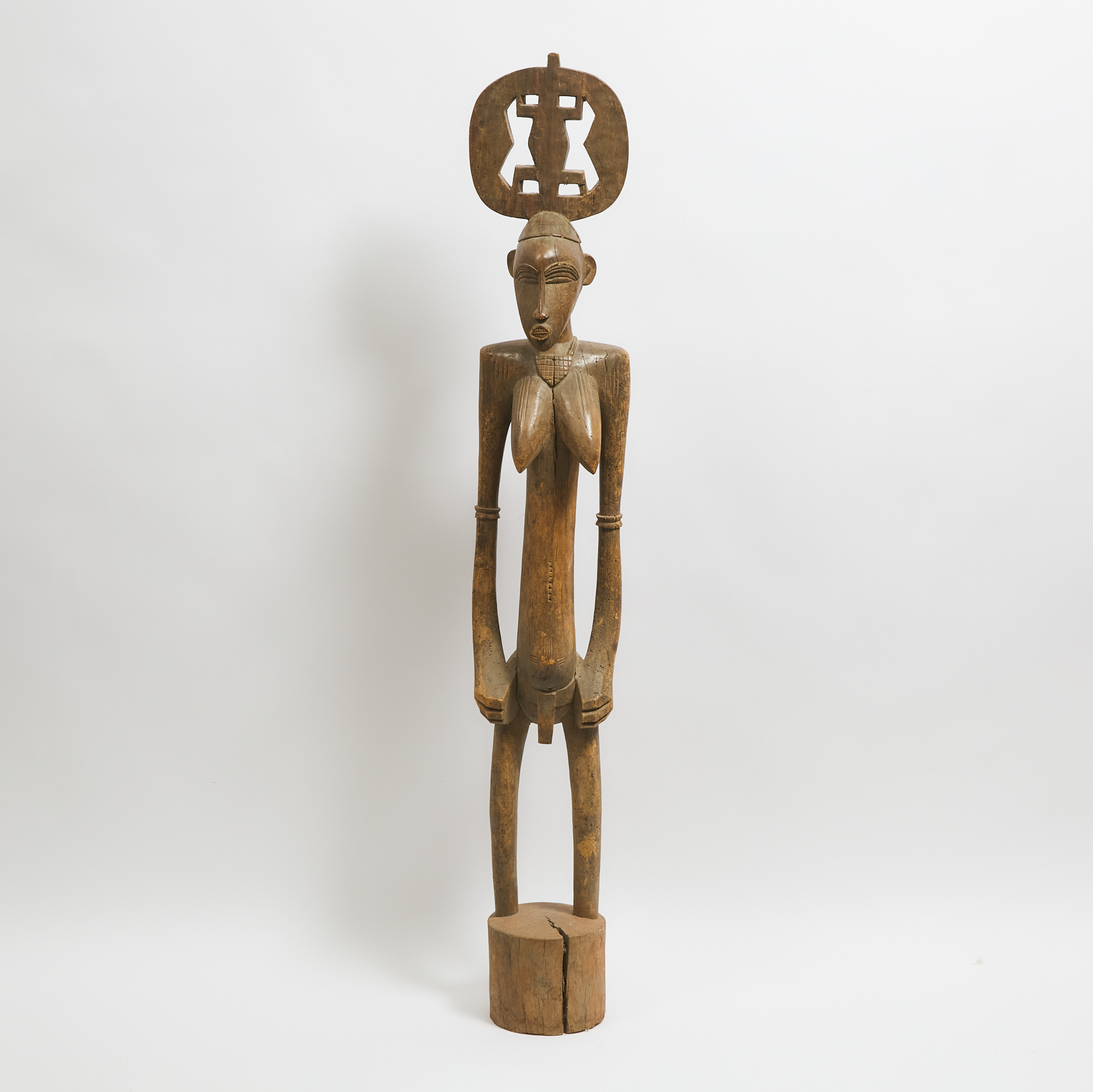 Large Senufo Carved Wood Female Figure, South Africa, 20th century