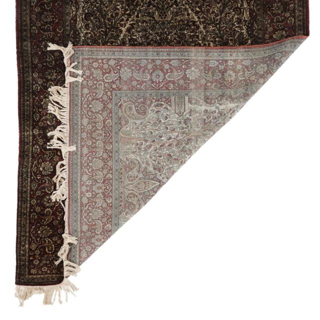 Very Fine Kashan Silk Prayer Rug, Persian, c.1920/30