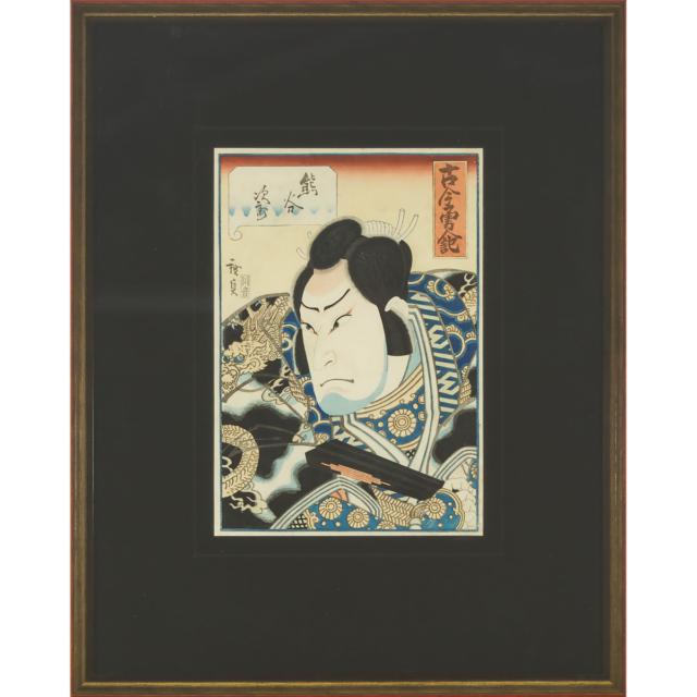 Konishi Hirosada (1819-1865), Japanese Woodblock Print Depicting Kumagai, Mid 19th Century