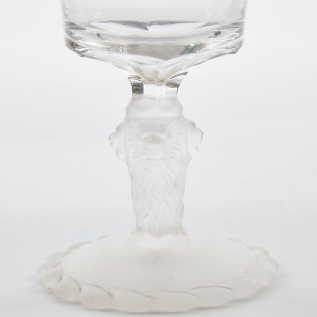 Gillinder & Sons 'Frosted Lion' Glass Celery Vase, Philadelphia, P.A., late 19th century