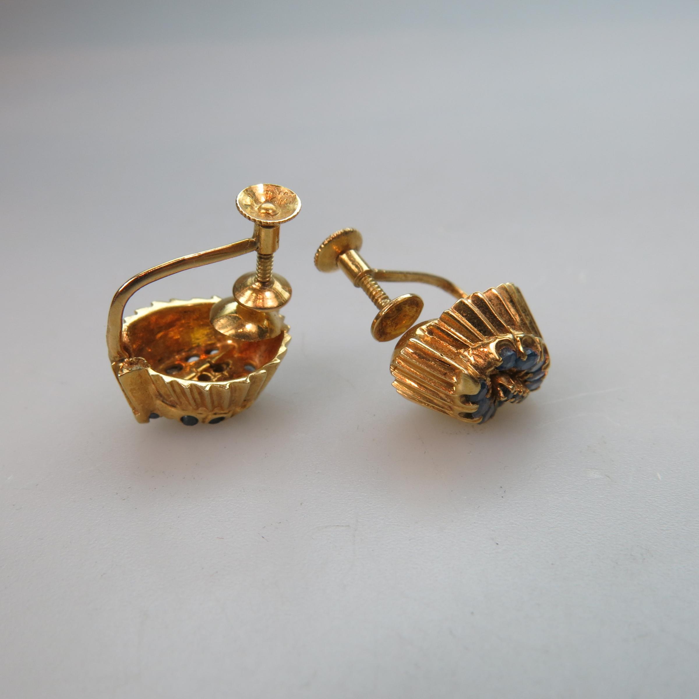 Pair Of 14k Yellow Gold Screwback Earrings