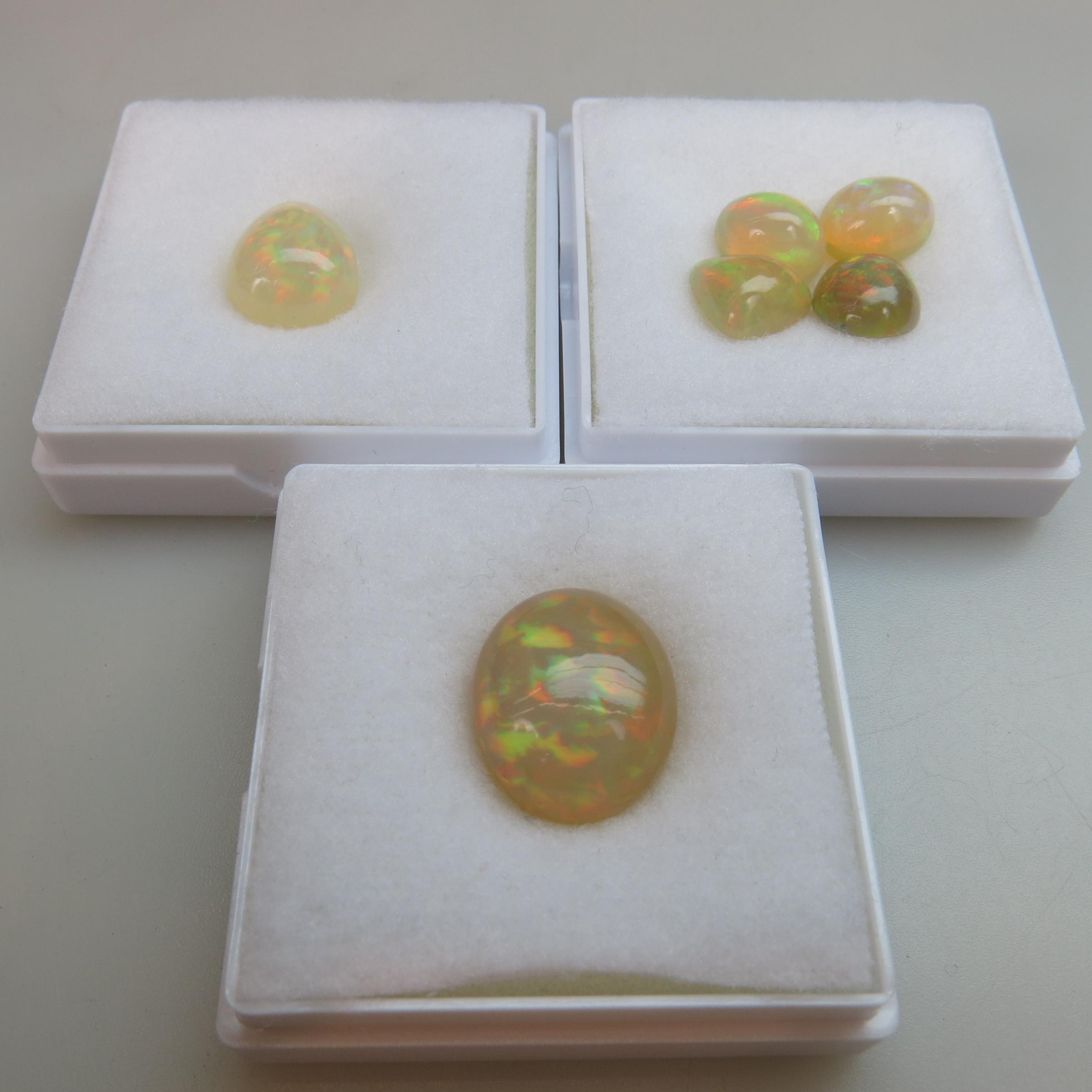 6 Various Unmounted Ethiopian Water Opal Cabochons