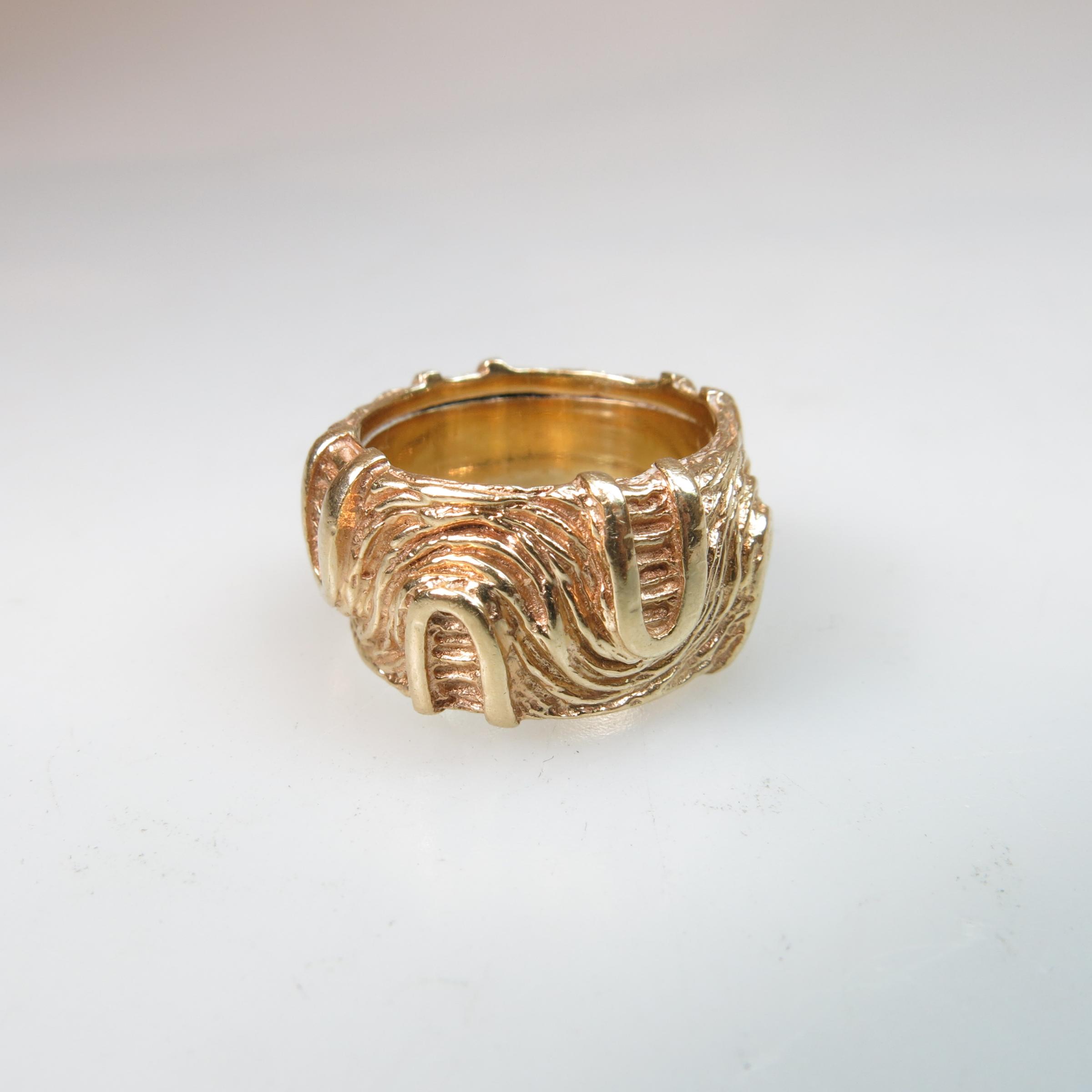 14k Yellow Gold Wide Band