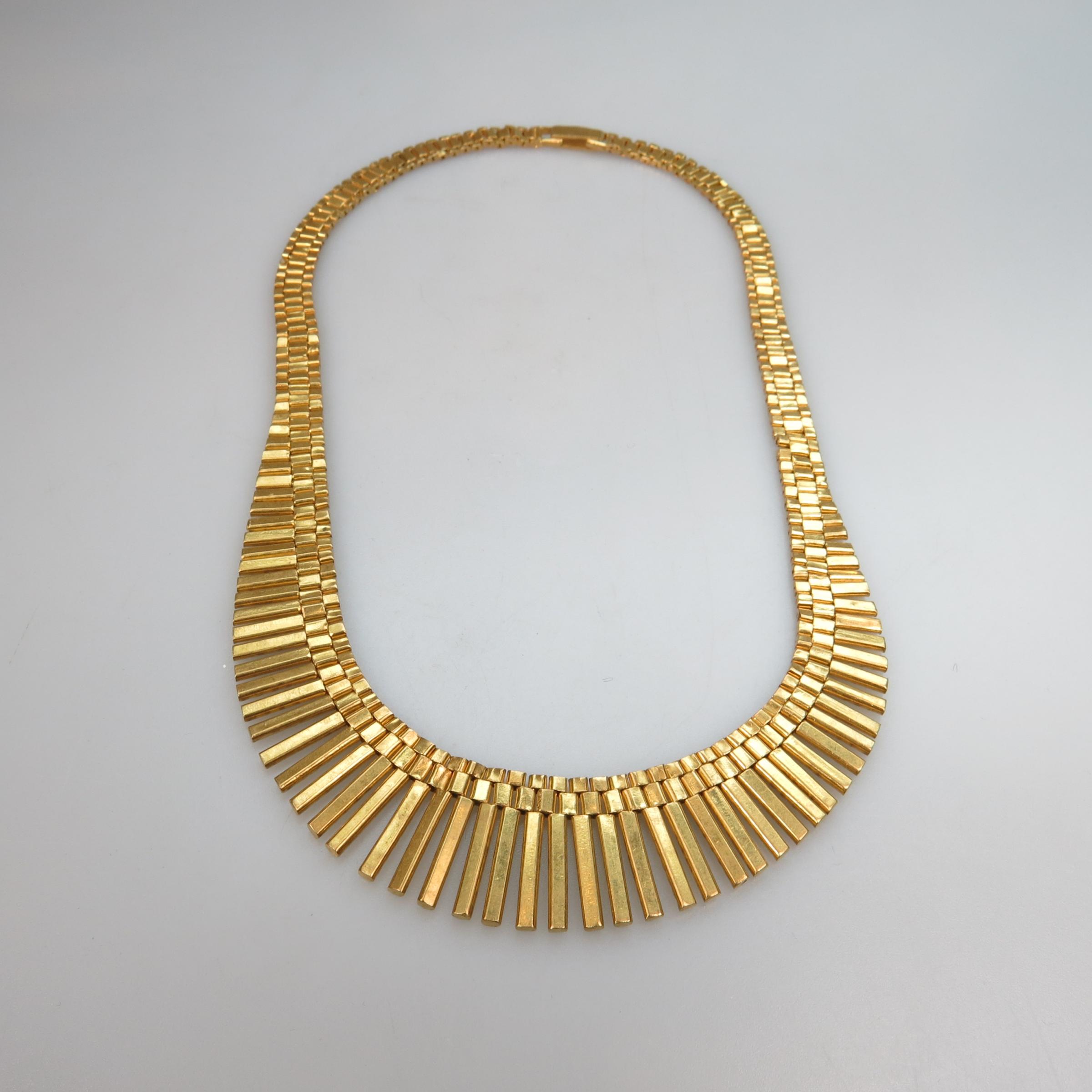 18k Yellow Gold Fringe Necklace