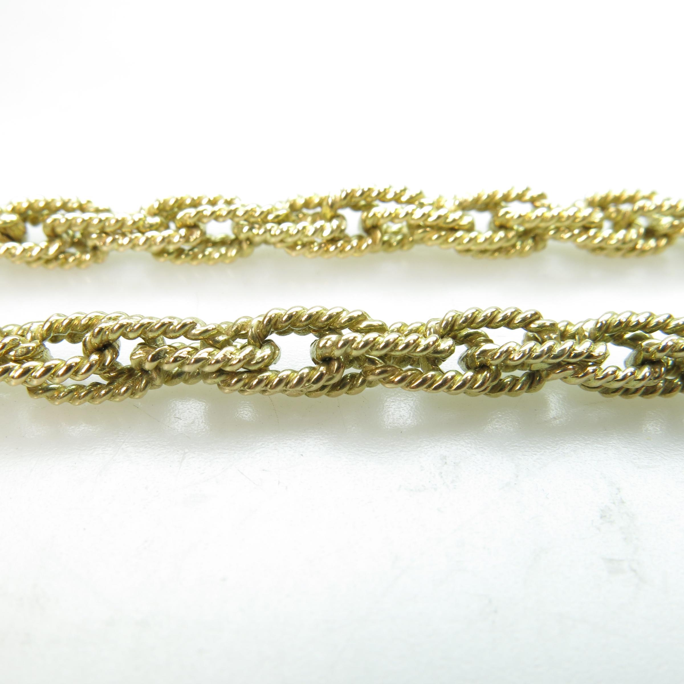 18k Yellow Gold Double Oval Link Endless Chain