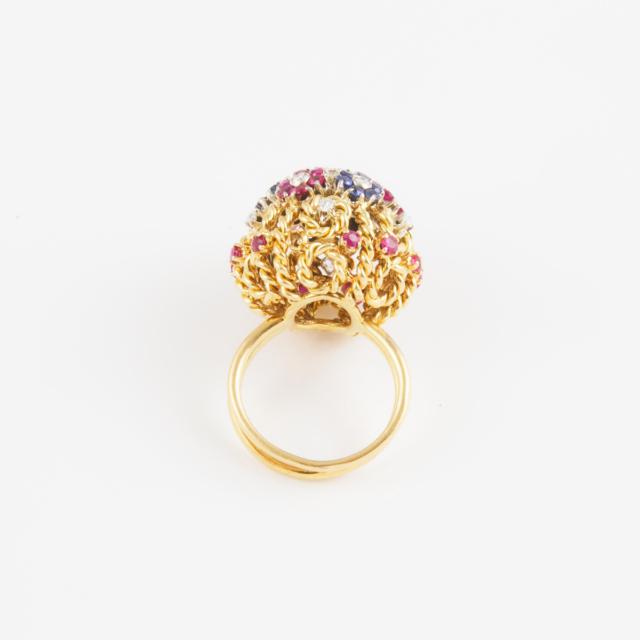 18k Yellow Gold Domed Ring