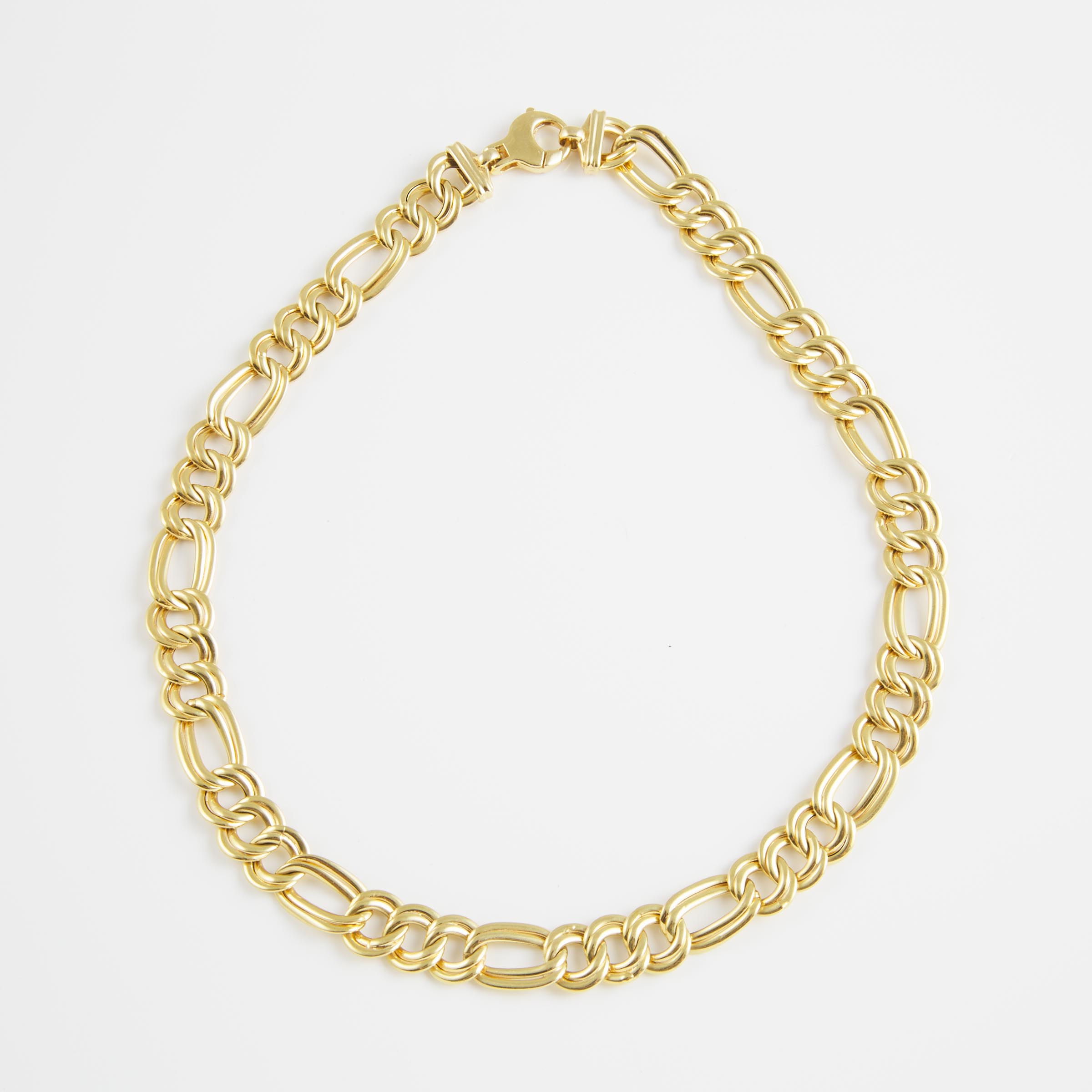 Italian 14k Yellow Gold Double Curb Link Chain