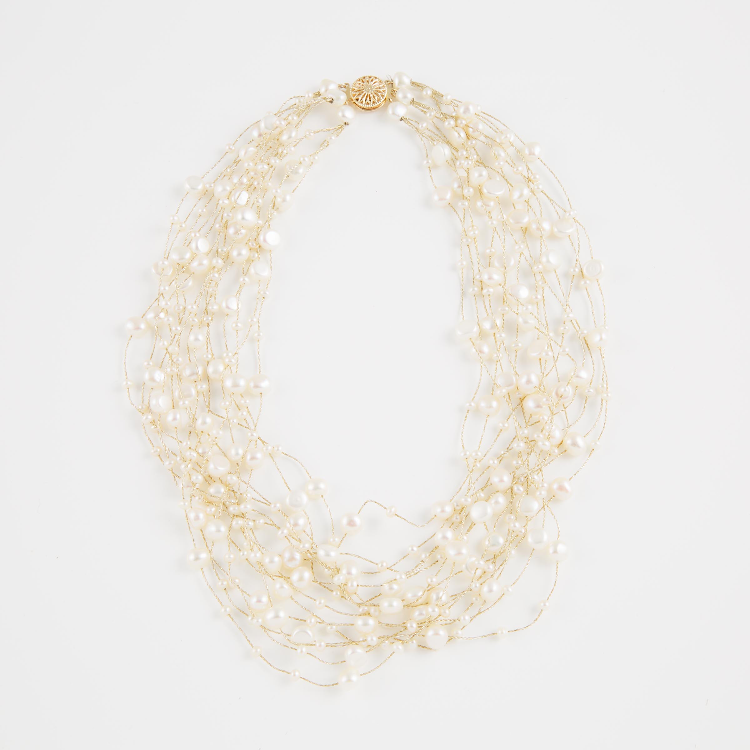 14k Yellow Gold Multi-Strand Necklace