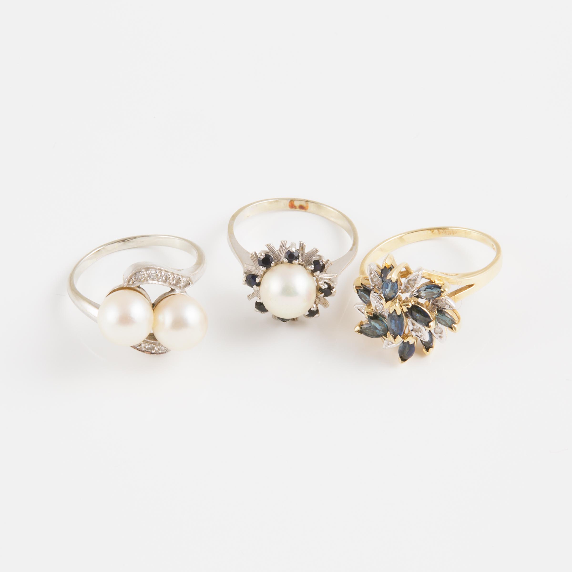 1 x 18k And 2 x 10k Yellow & White Gold Rings