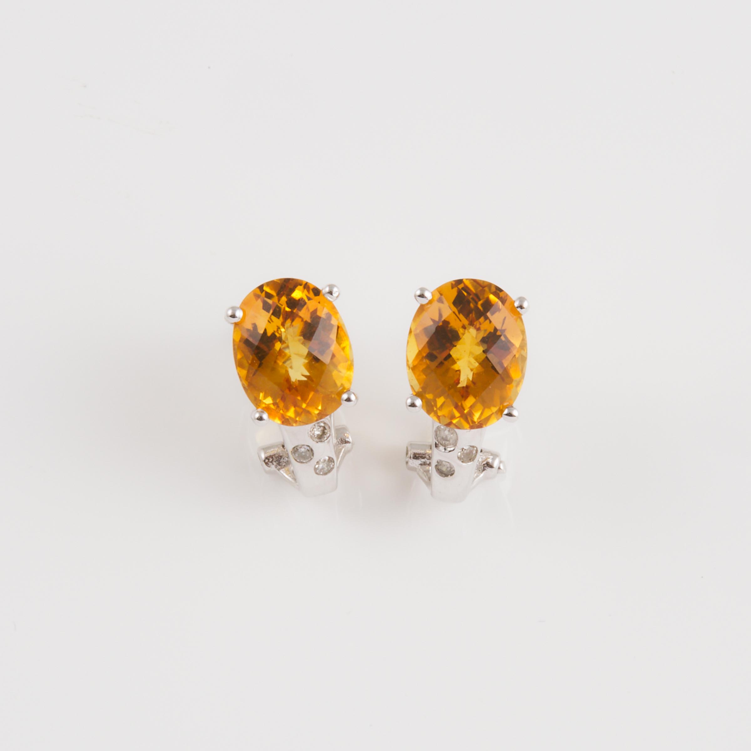 Pair Of 14k White Gold Earrings