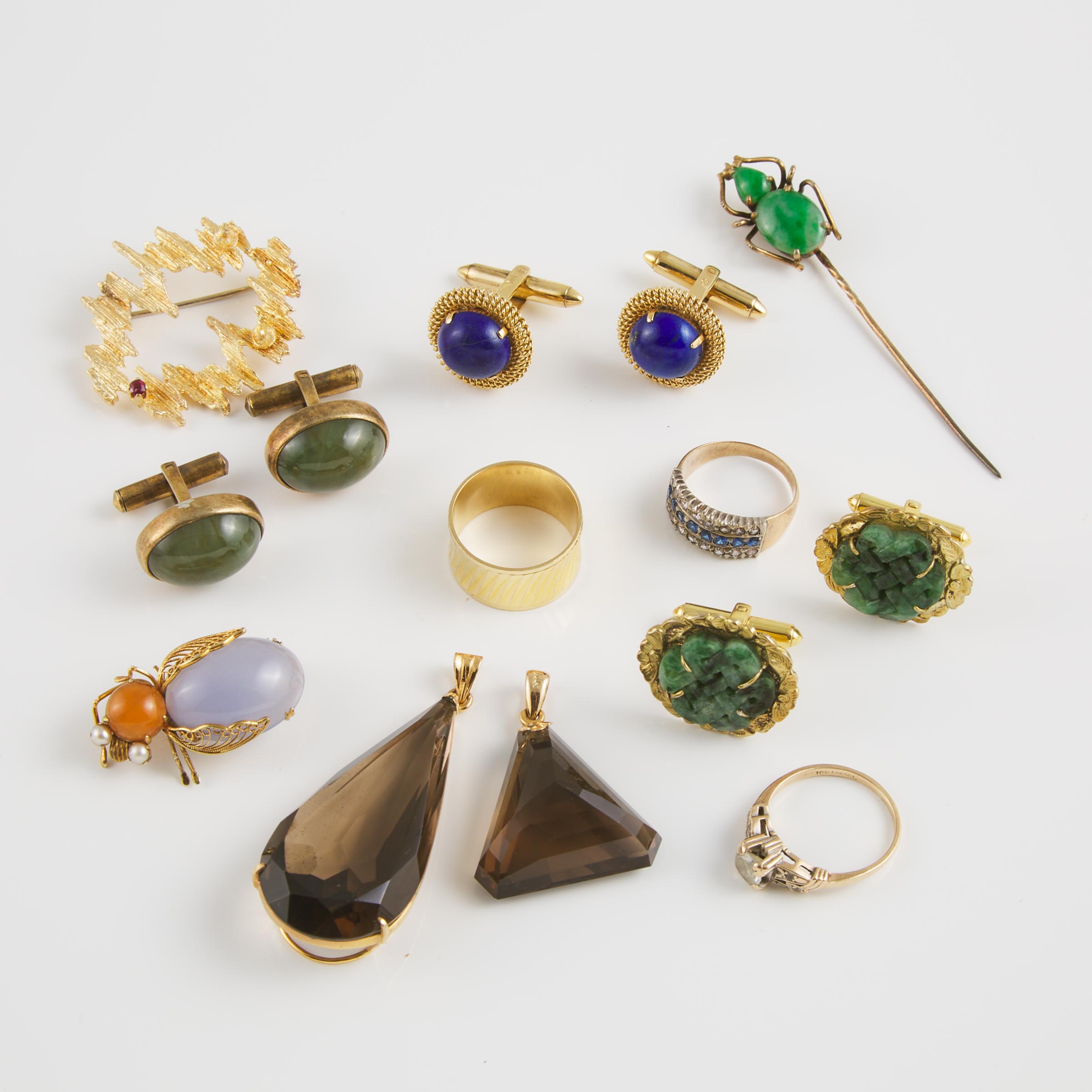 Small Quantity Of Various Gold And Silver-Gilt Jewellery 