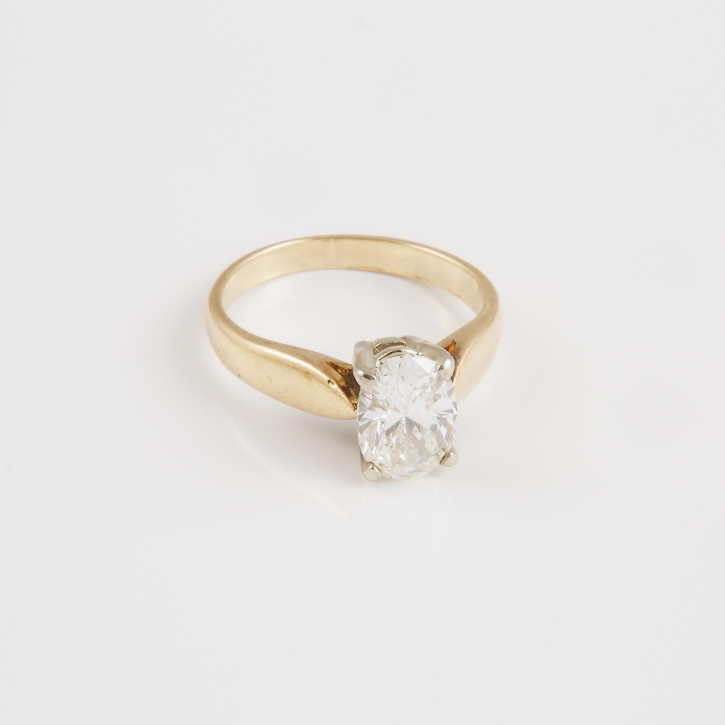 14k Yellow And White Gold Engagement Ring 