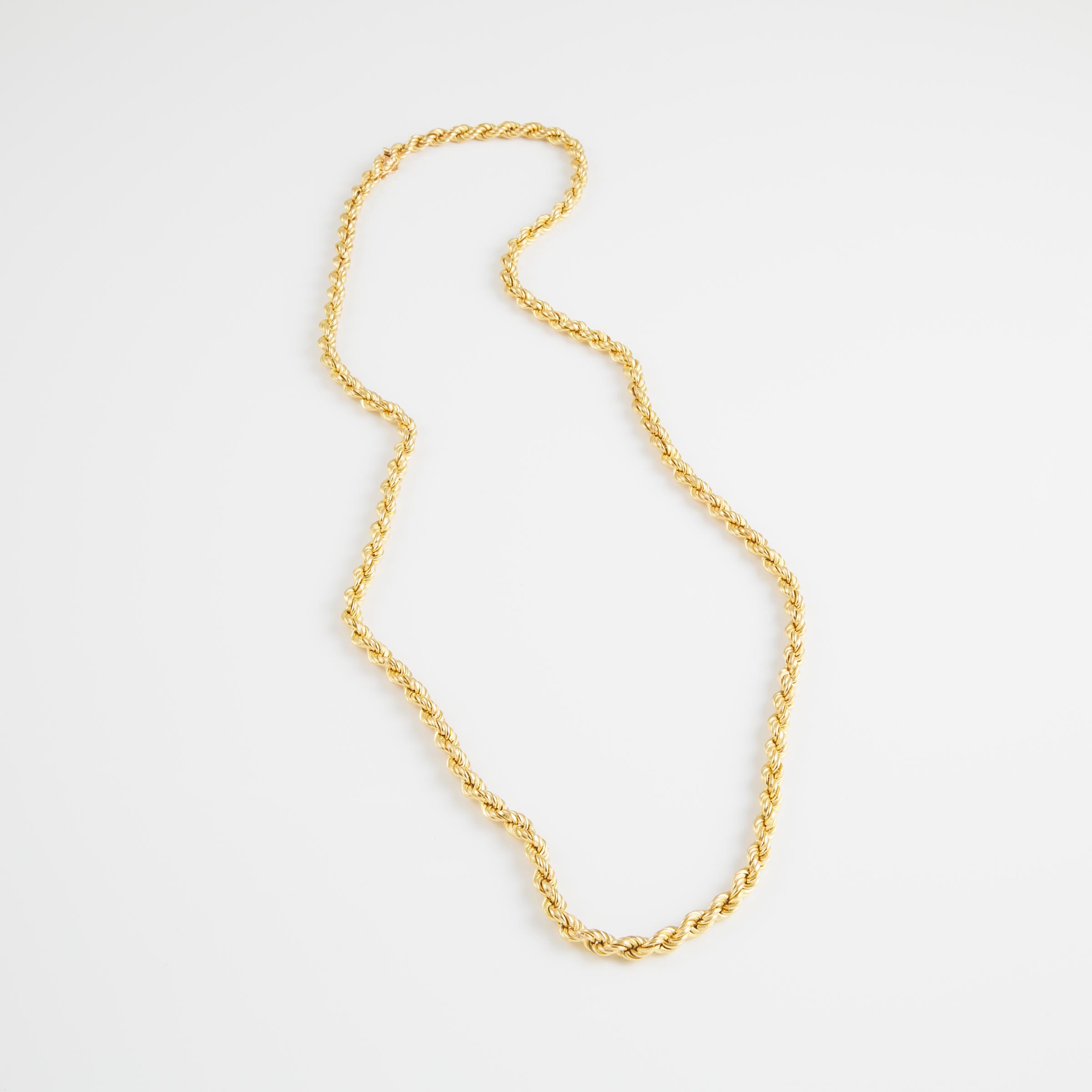 18k Yellow Gold Rope Twist Necklace