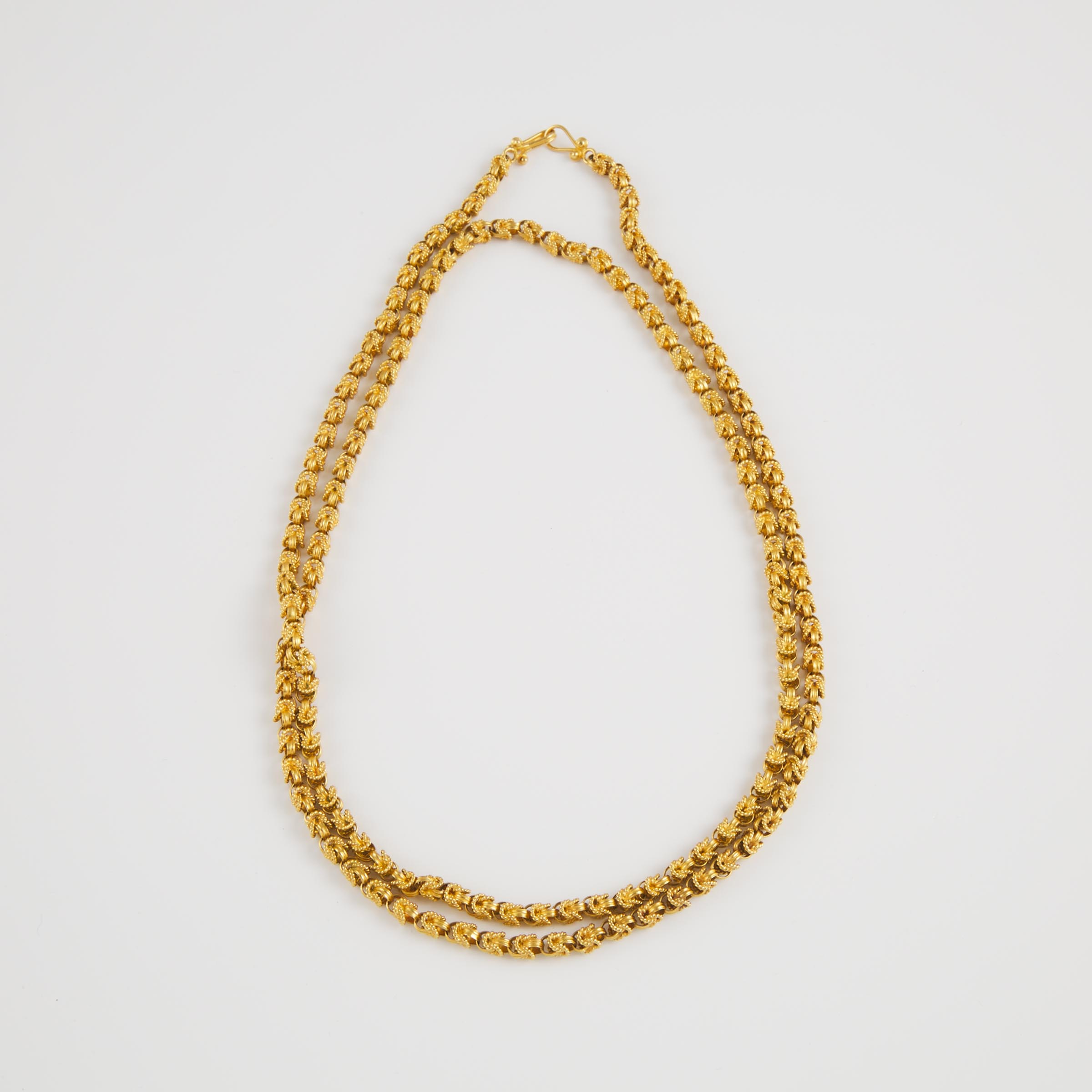 Ornate Handmade 18k Yellow Gold Chain
