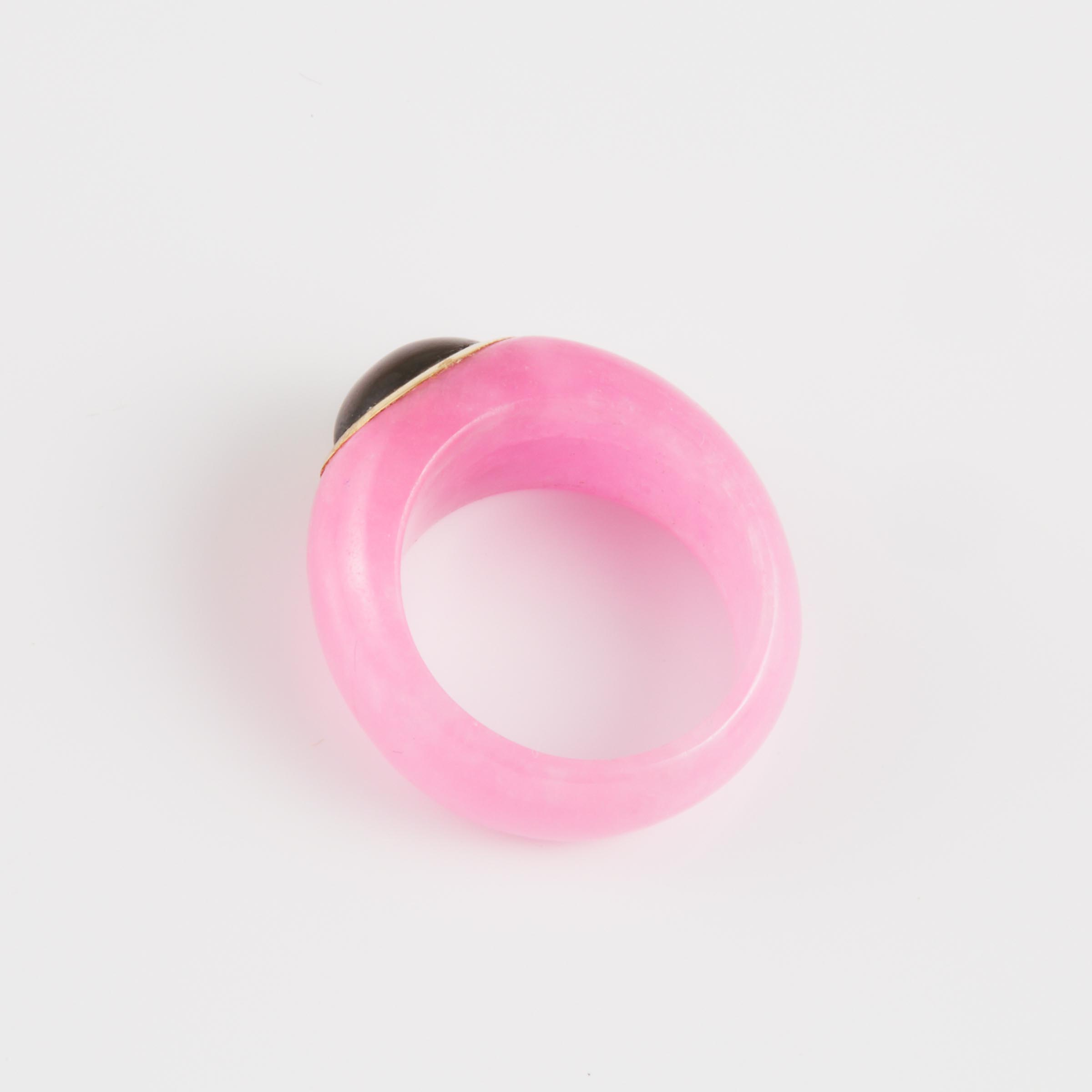 Pink Hardstone Ring