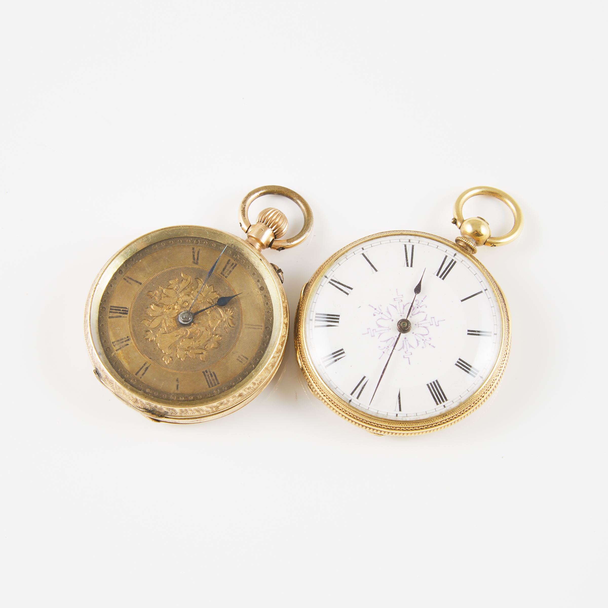 2 x Lady's 19th Century Key Wind, Openface Pocket Watches