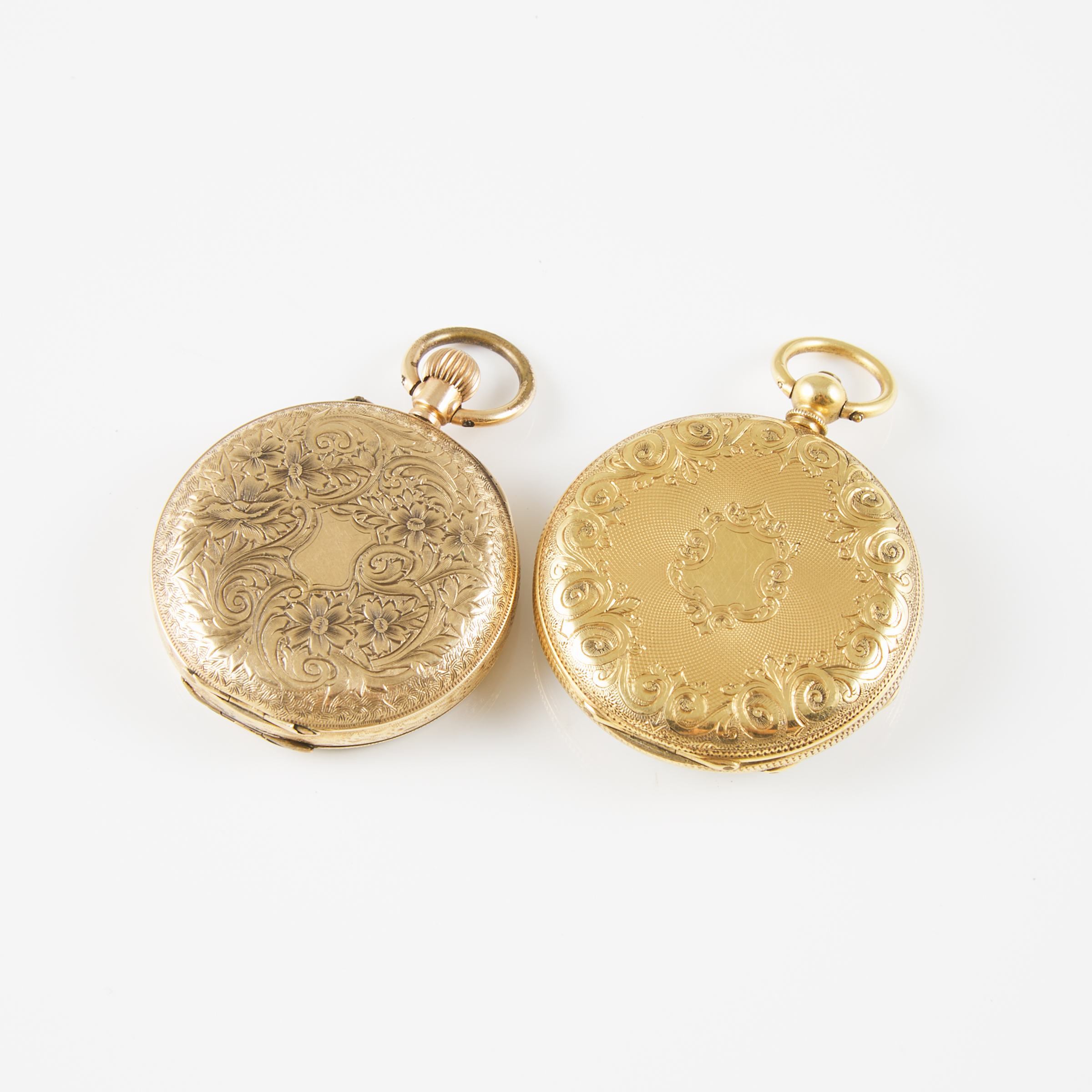 2 x Lady's 19th Century Key Wind, Openface Pocket Watches