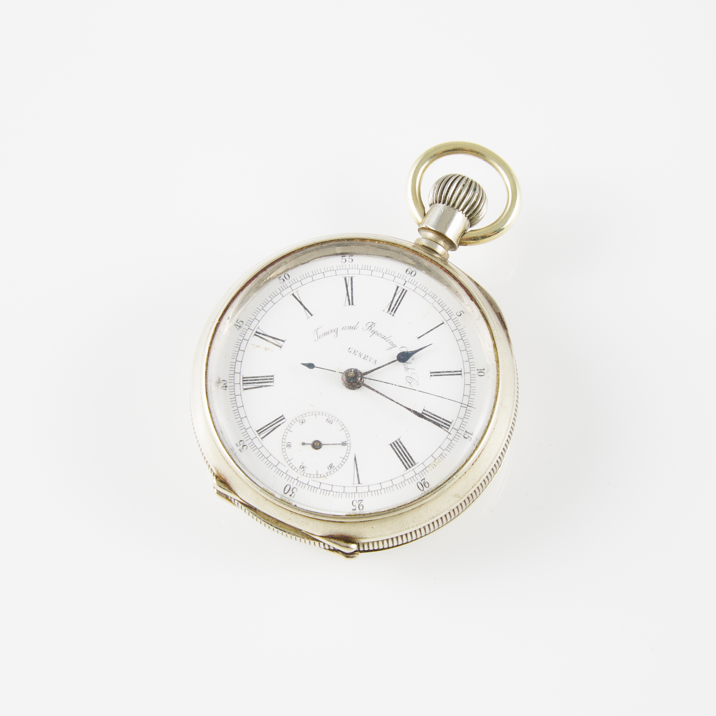 Timing And Repeating Watch Co. Stem Wind Openface Pocket Watch With Chronometer