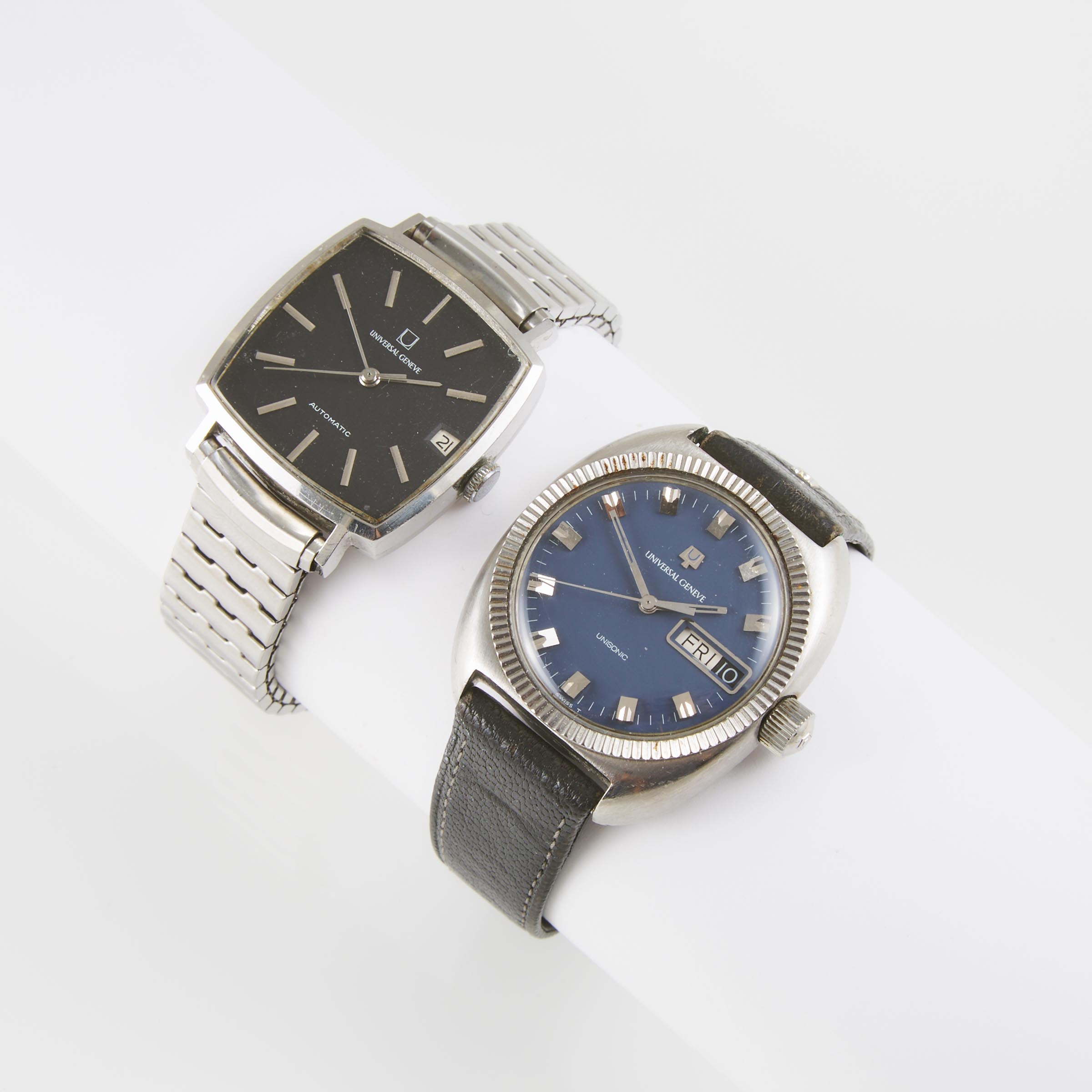 Two Men's Universal Geneve Wristwatches