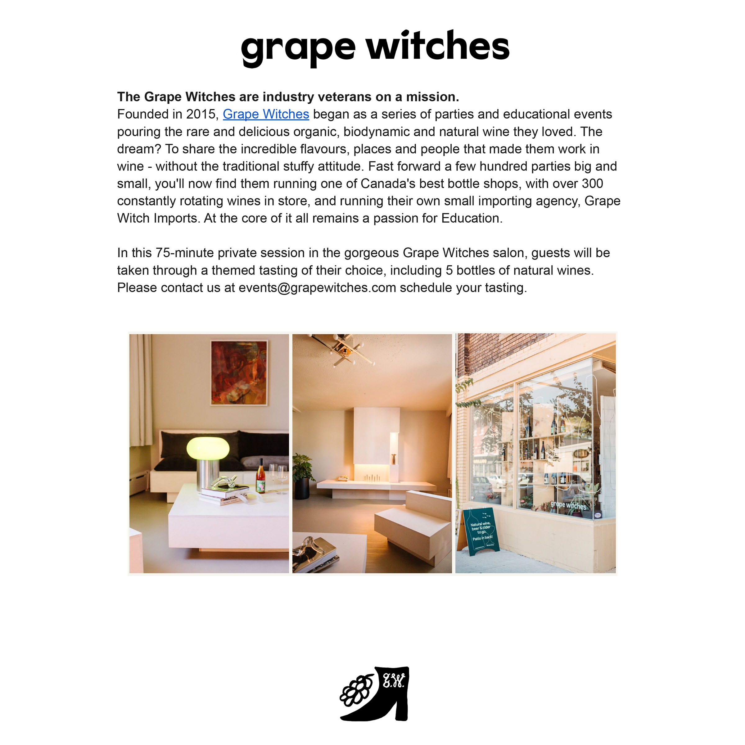 Private Education Session for You and Your Friends with Toronto's Grape Witches