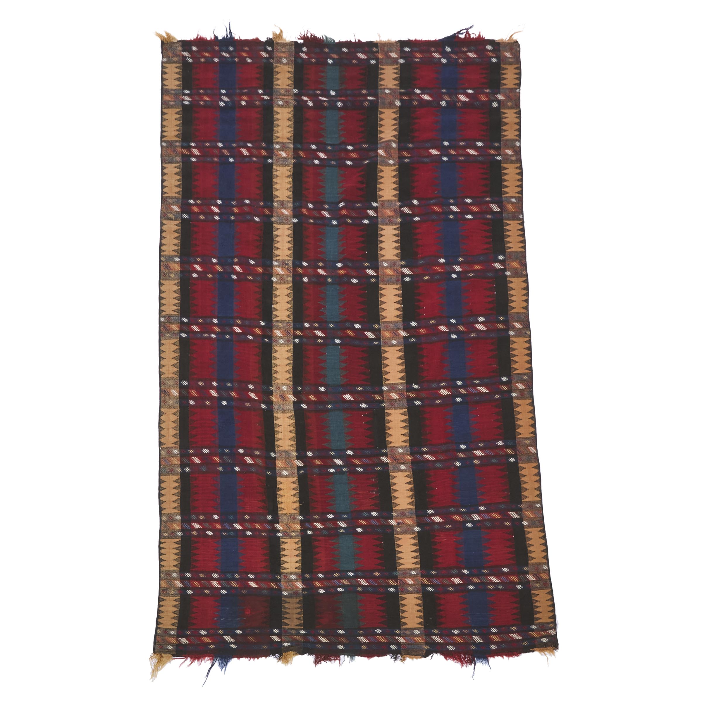 Caucasian Flat Weave Long Rug, mid 20th century