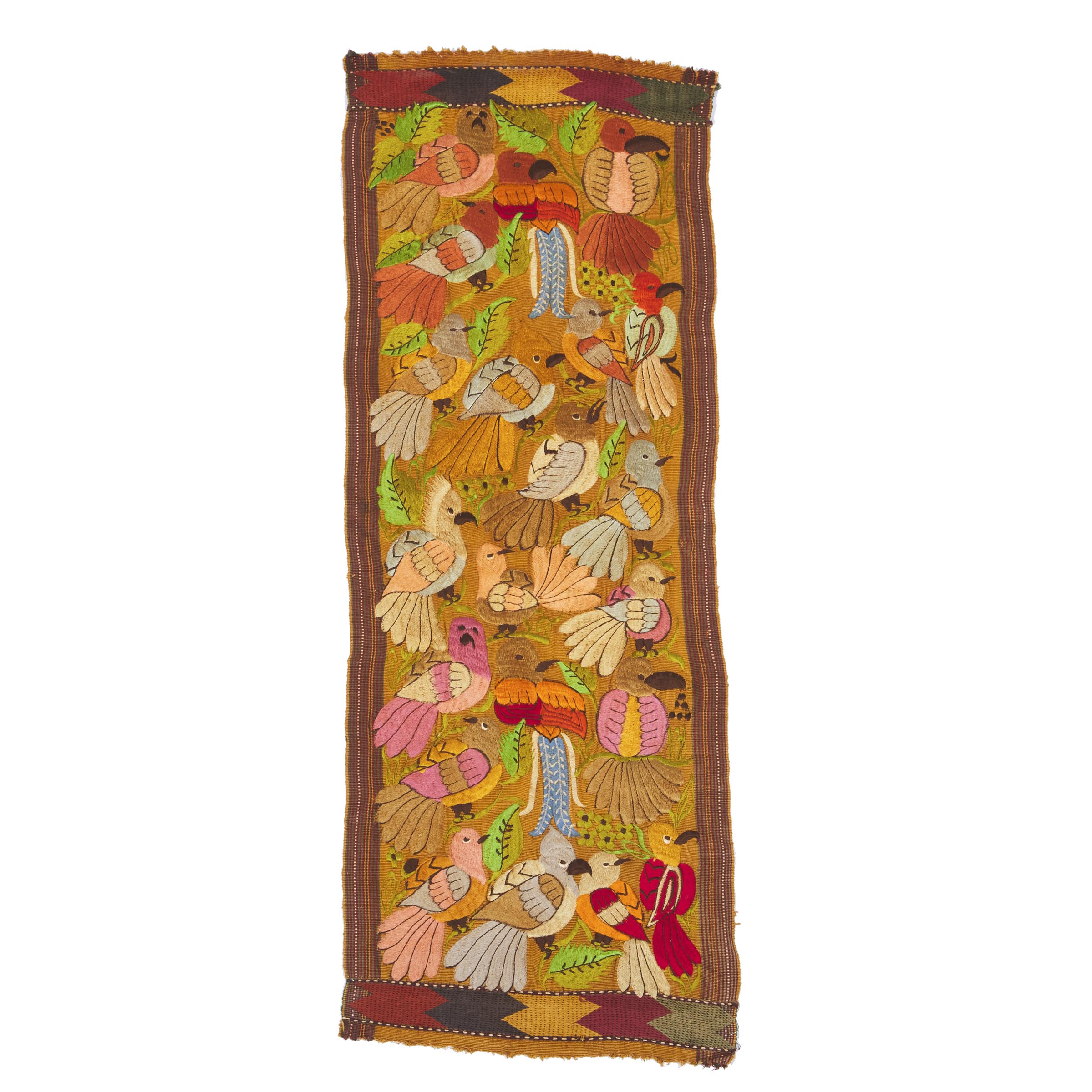 Central American Jaquard Tapestry, Birds of Paradise, c.1960/70