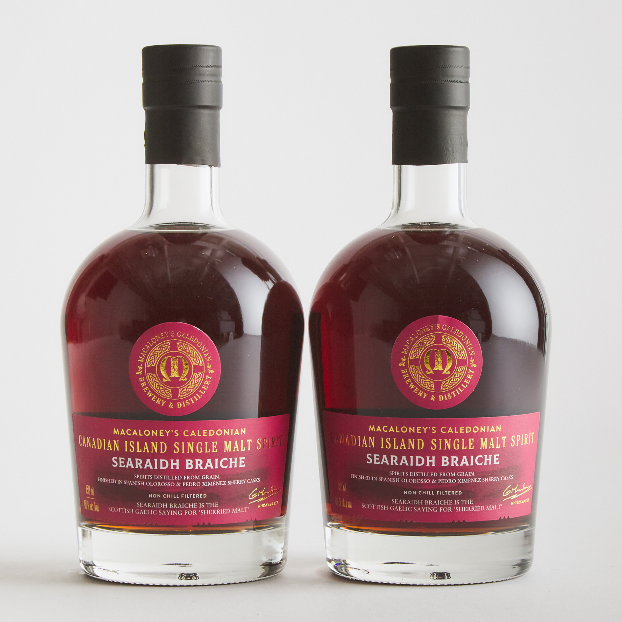 MACALONEY'S CALEDONIAN SEARAIDH BRAICHE CANADIAN ISLAND SINGLE MALT SPIRIT NAS (TWO 750 ML)