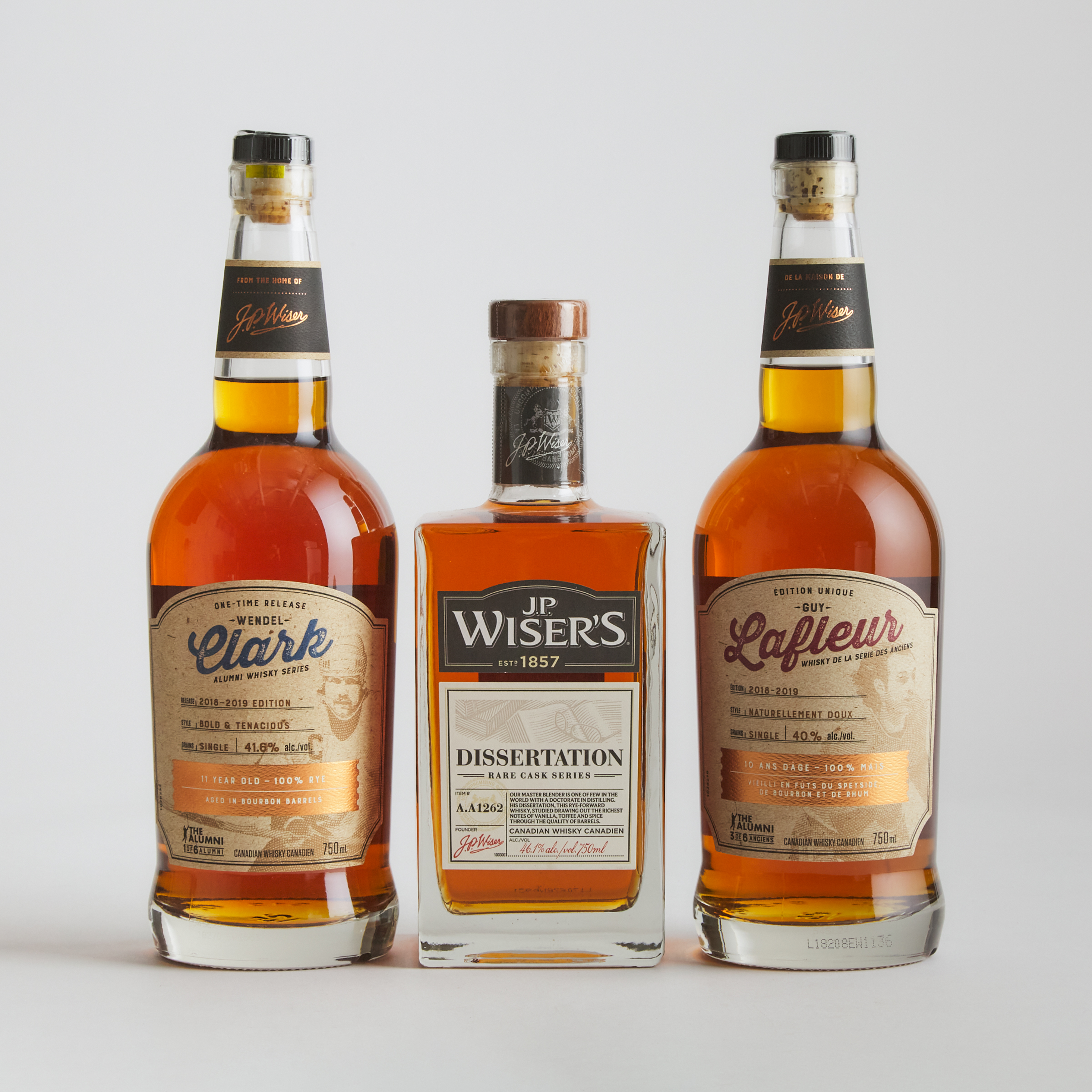 J.P. WISER'S BLENDED CANADIAN WHISKY 10 YEARS (ONE 750 ML)
J.P. WISER'S BLENDED CANADIAN WHISKY 11 YEARS (ONE 750 ML)
J.P. WISER'S BLENDED CANADIAN WHISKY (ONE 750 ML)
