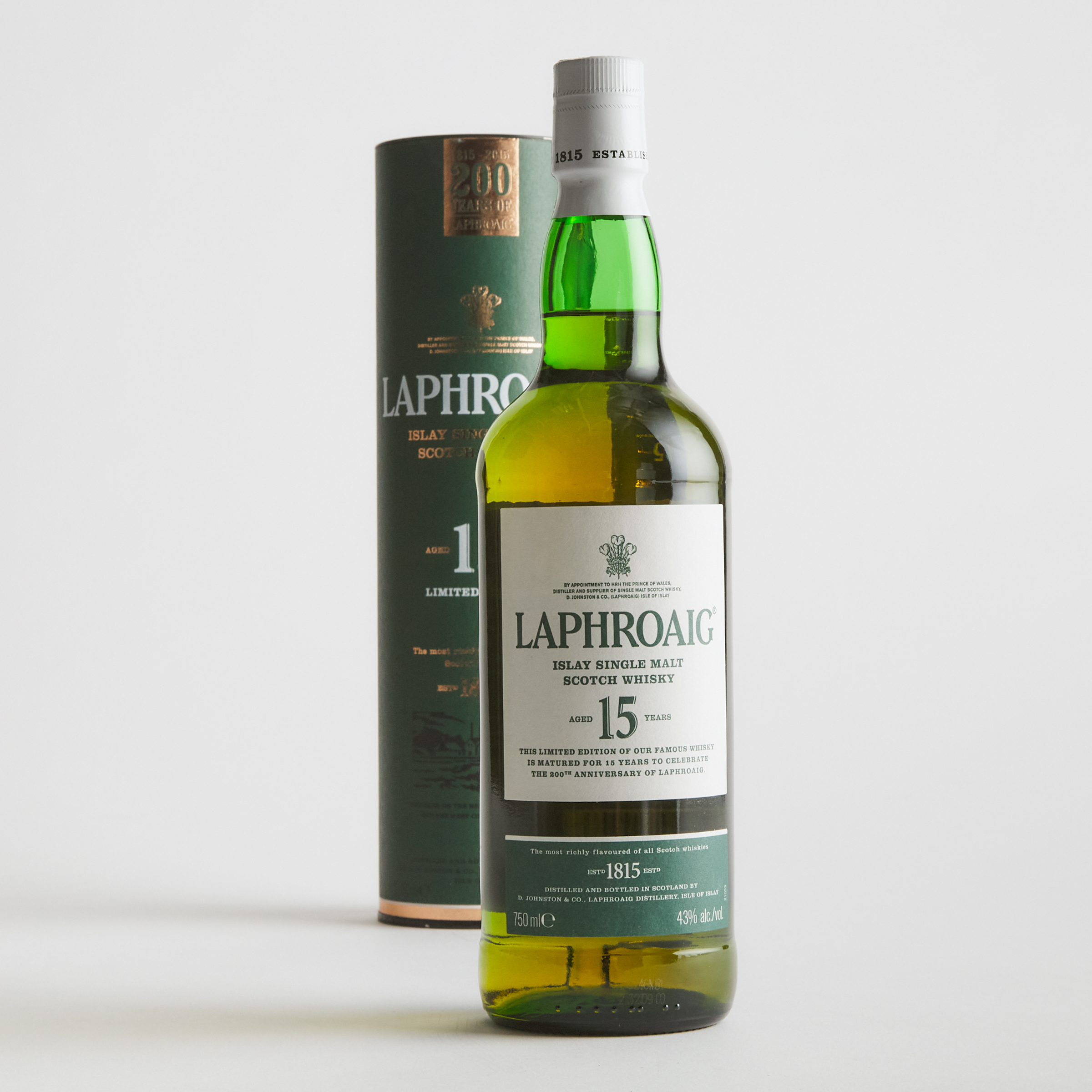 LAPHROAIG ISLAY SINGLE MALT SCOTCH WHISKY 15 YEARS (ONE 750 ML)