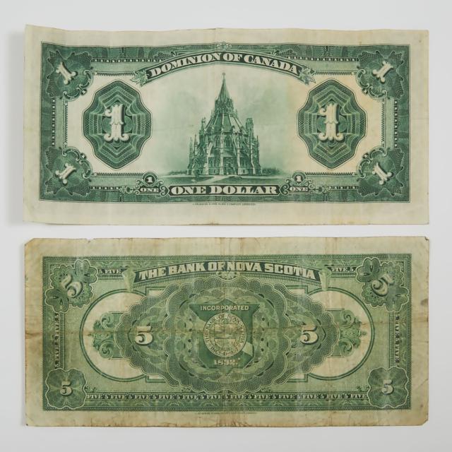 Two Canadian Bank Notes
