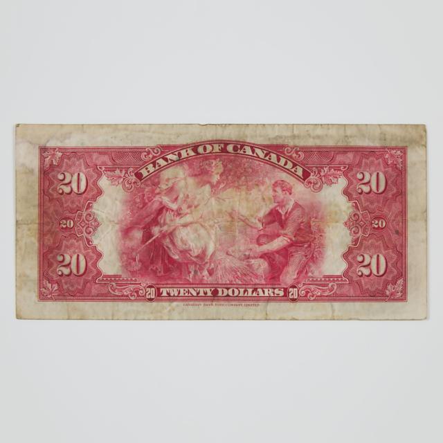 Bank Of Canada Banknote 1935 $20 Banknote