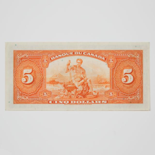 Bank Of Canada 1935 $5 Banknote