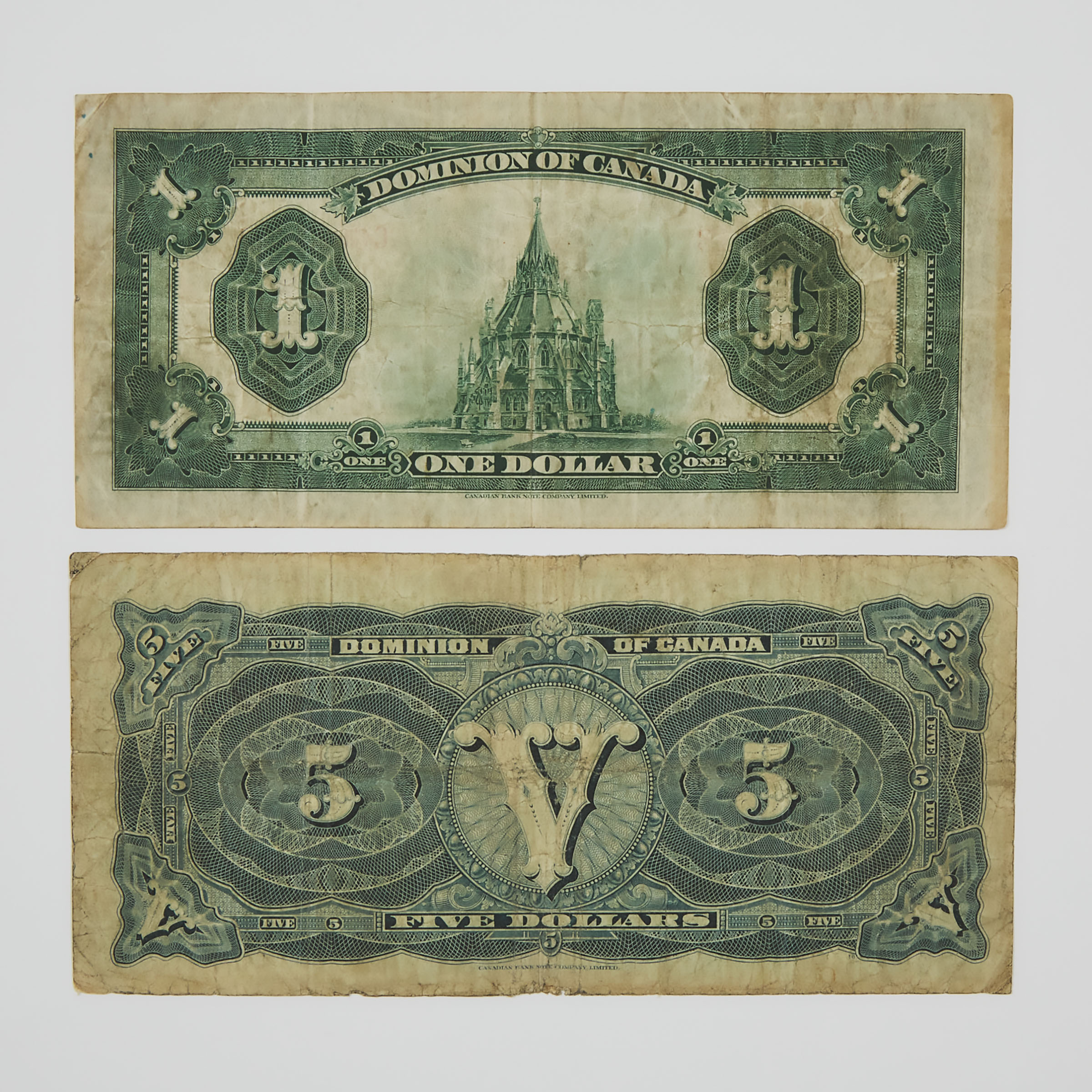 Two Dominion Of Canada Banknotes