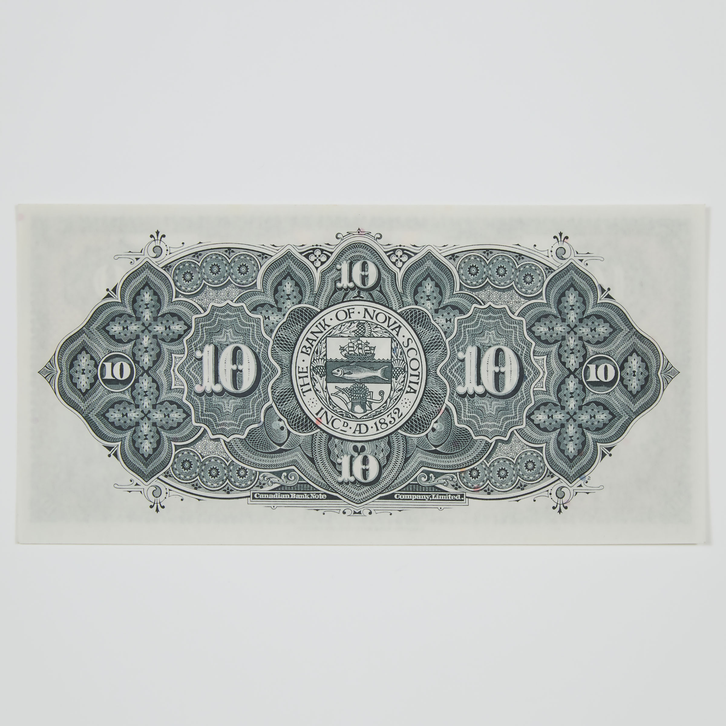Bank Of Nova Scotia 1935 $10 Banknote; (Unc)