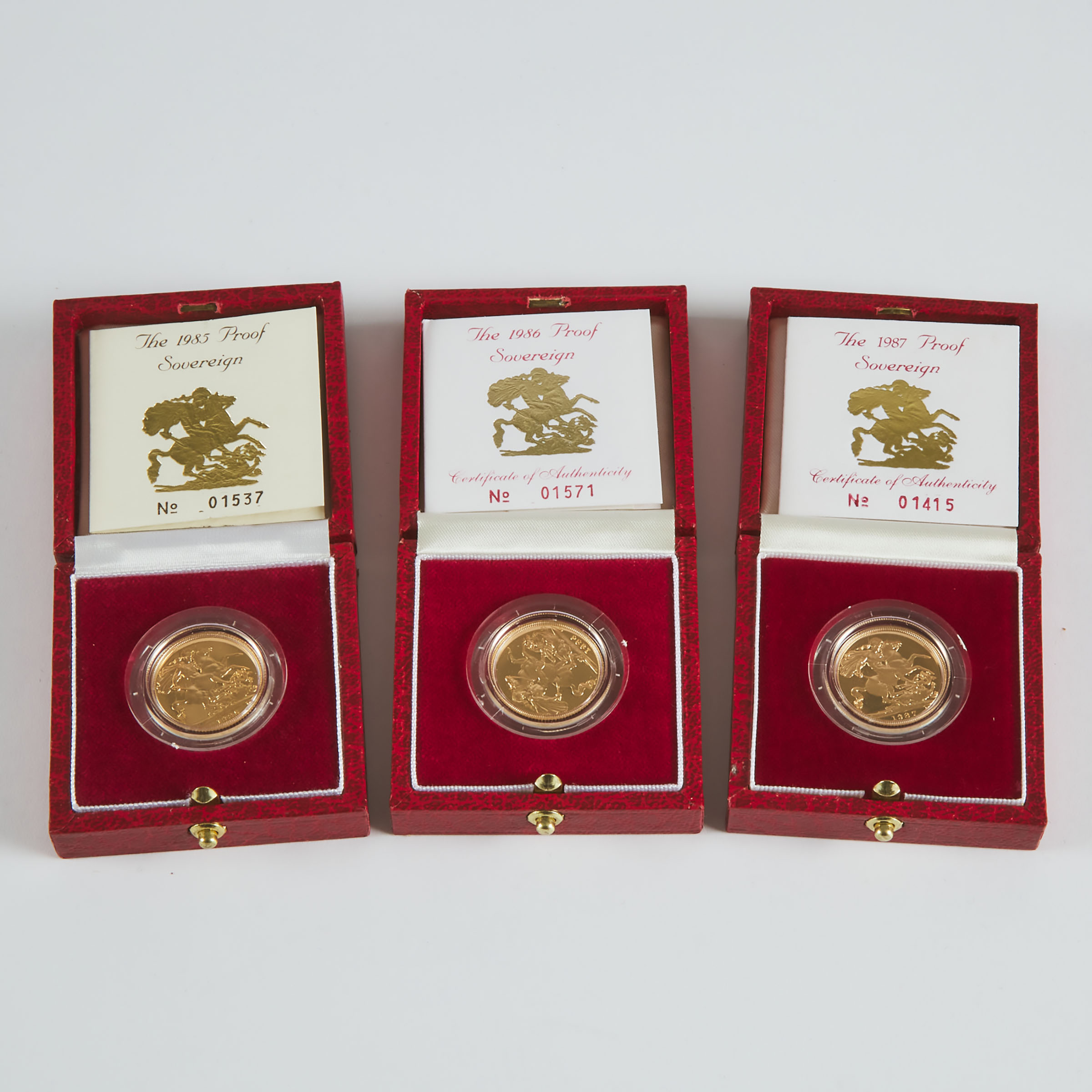 3 x British Gold Sovereigns