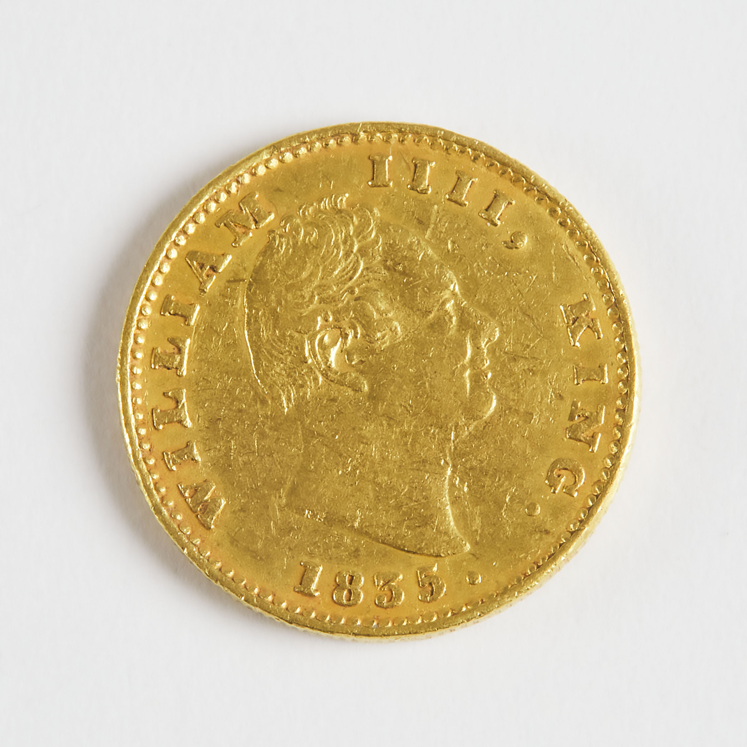 East India Company 1835 One Mohur Gold Coin
