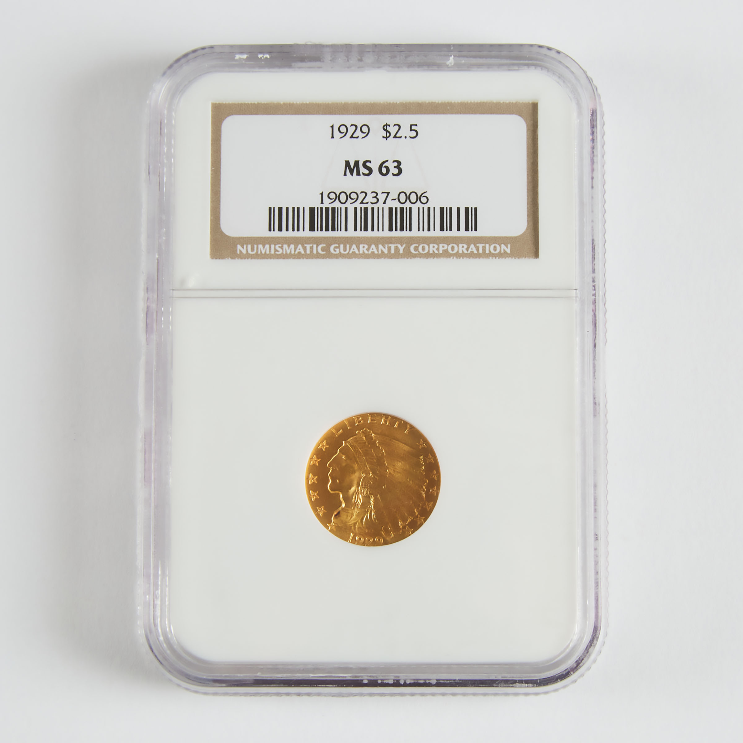 American 1929 Two And A Half Dollar Quarter Eagle Gold Coin