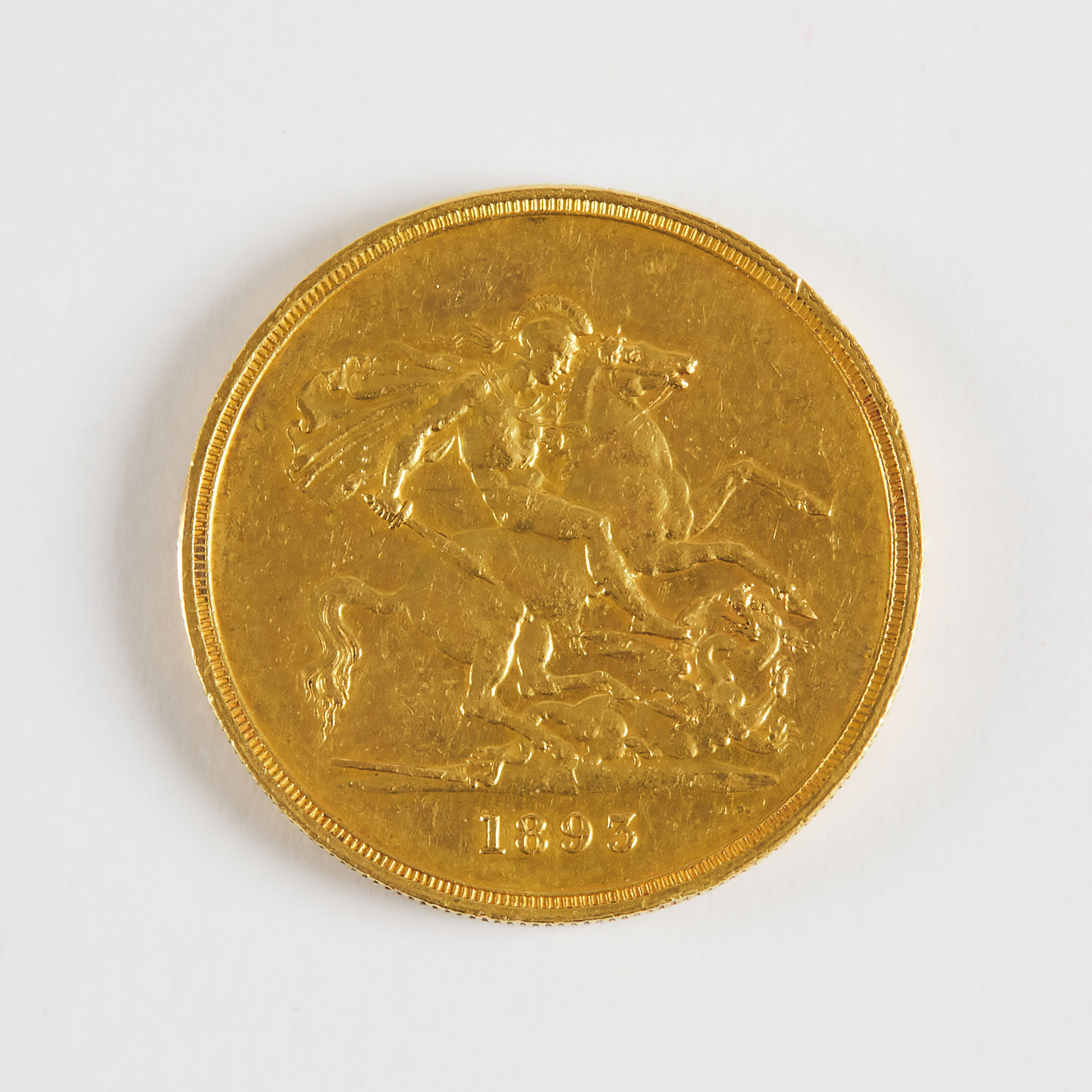 British 1893 Five Pound Gold Coin