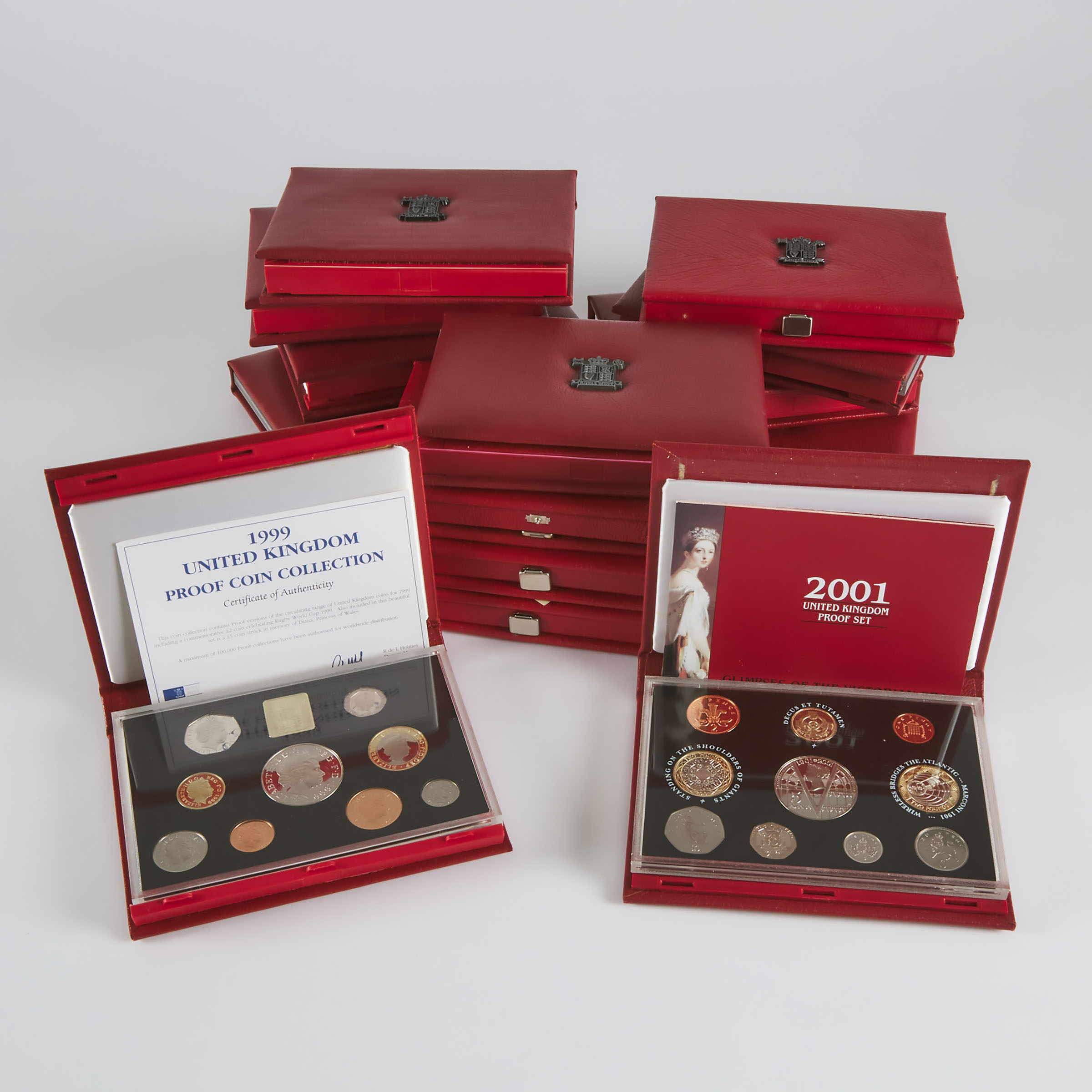 14 British Proof Coin Sets