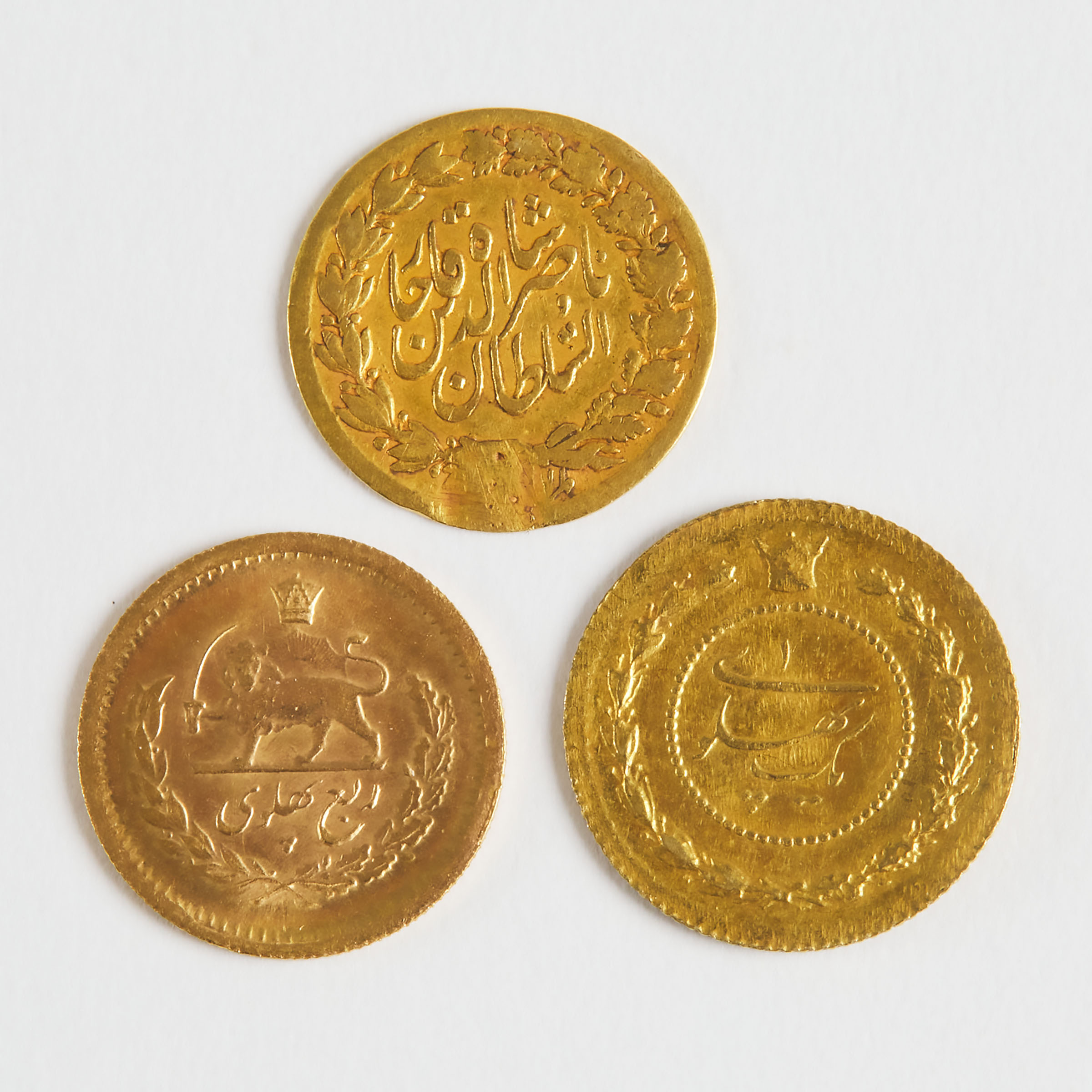 Three Iranian Gold Coins