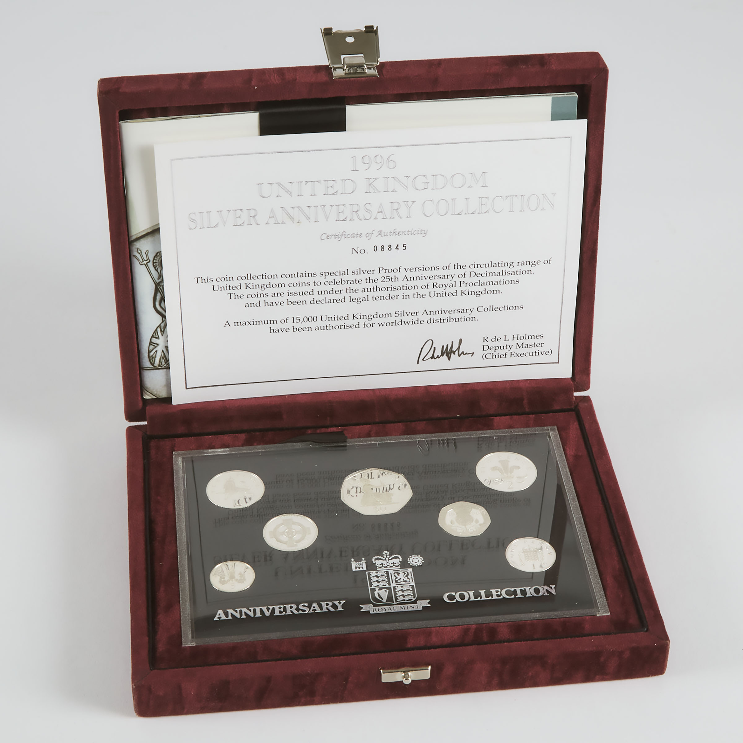 Proof Set Of 1996 British Sterling Silver Coins