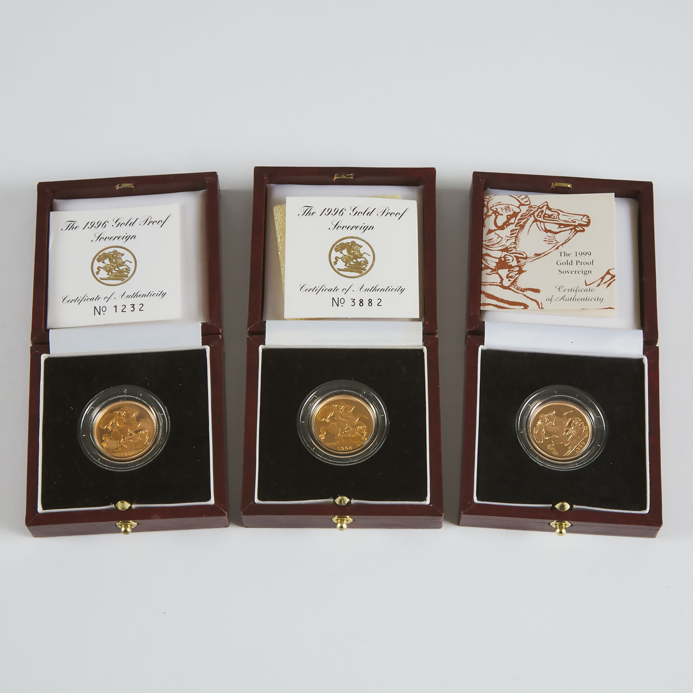 3 x British Gold Sovereigns