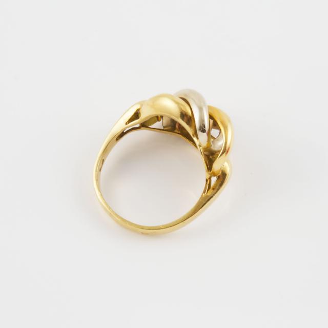 18k Two Tone Gold Ring