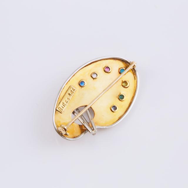 Birks 18k Yellow And White Gold Brooch
